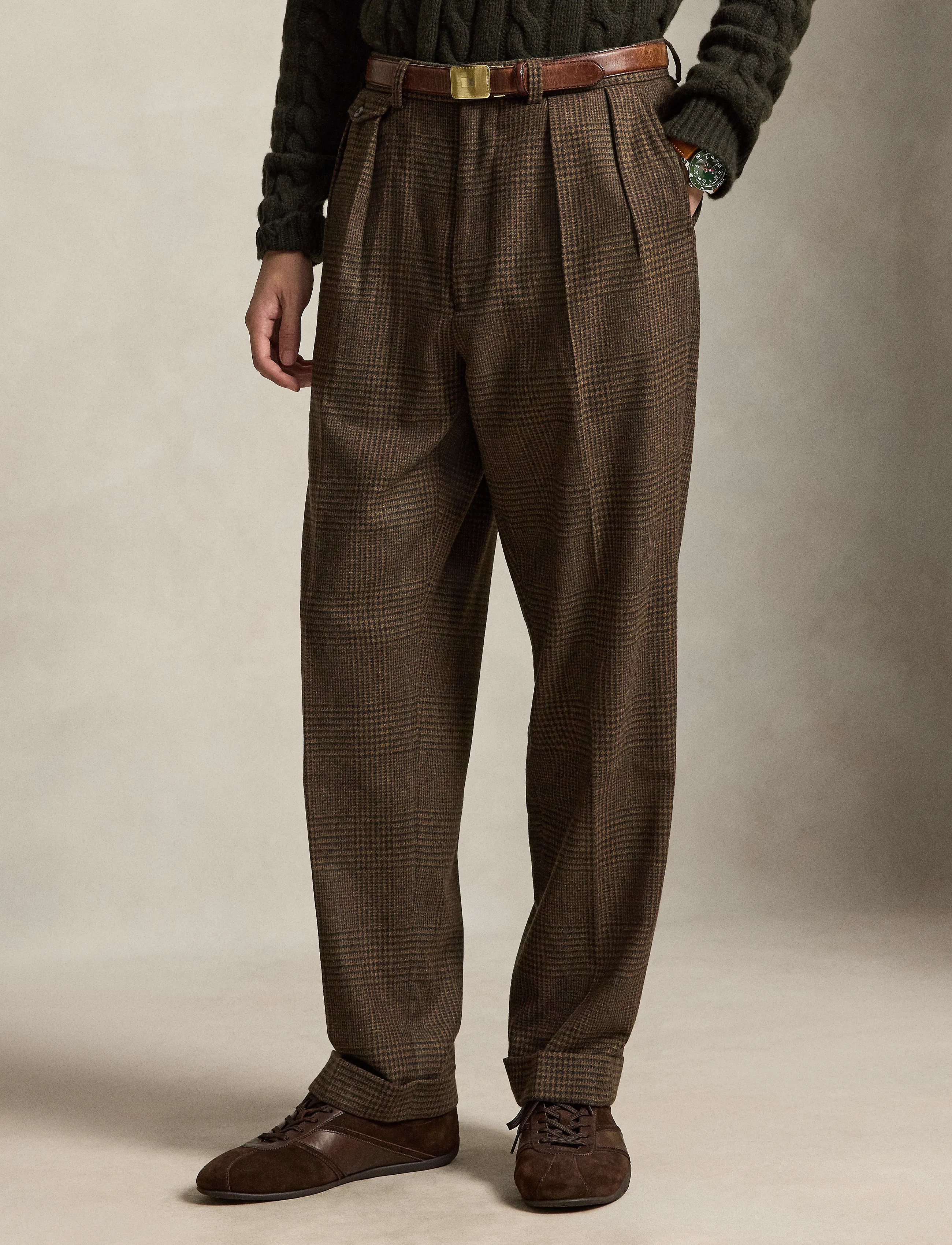 Polo Ralph Lauren - Whitman Relaxed Fit Glen Plaid Pant - casual trousers - york brown glen p - 4