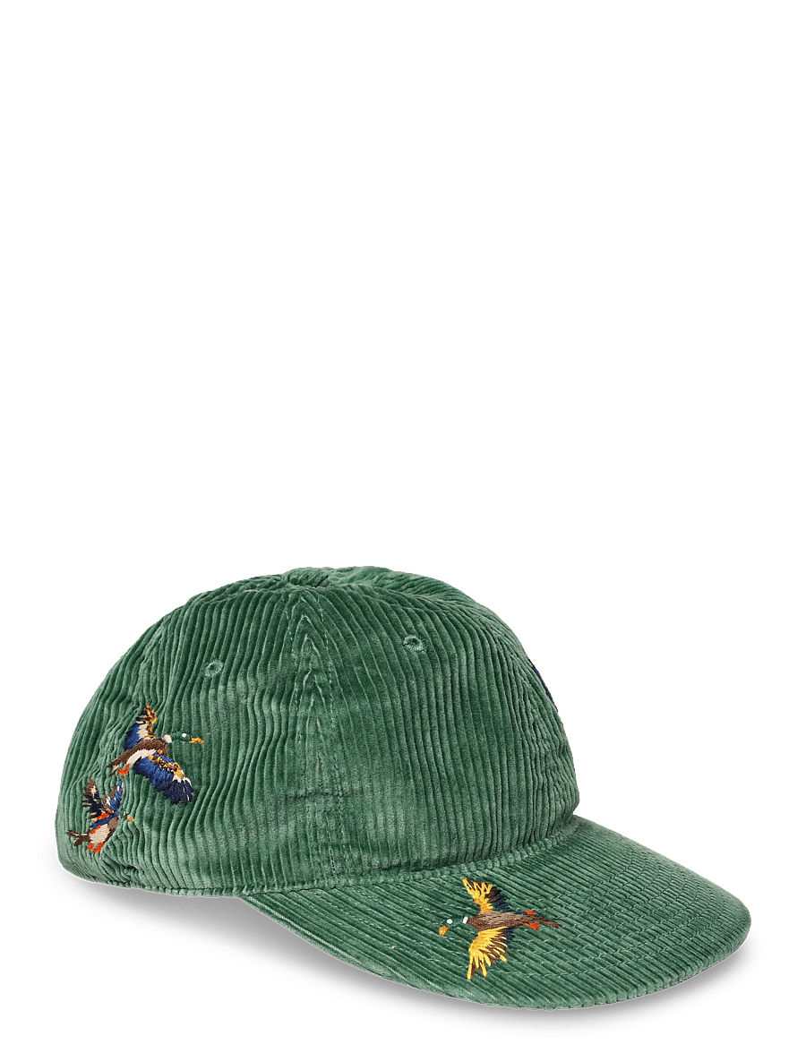Polo Ralph Lauren - Duck-Embroidered Corduroy Ball Cap - kappen - meadow green - 0