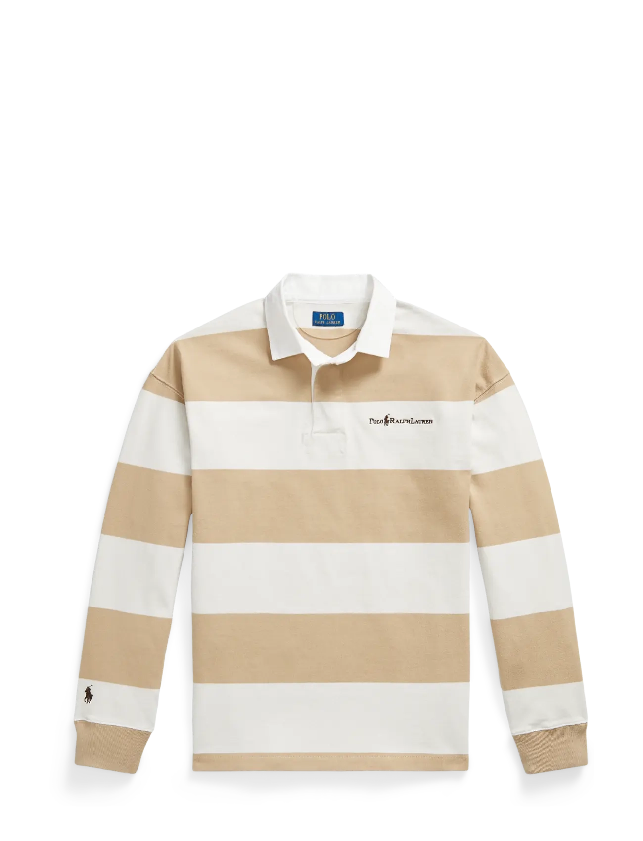 Polo Ralph Lauren - Relaxed Fit Striped Jersey Rugby Shirt - vintage khaki mul - 1