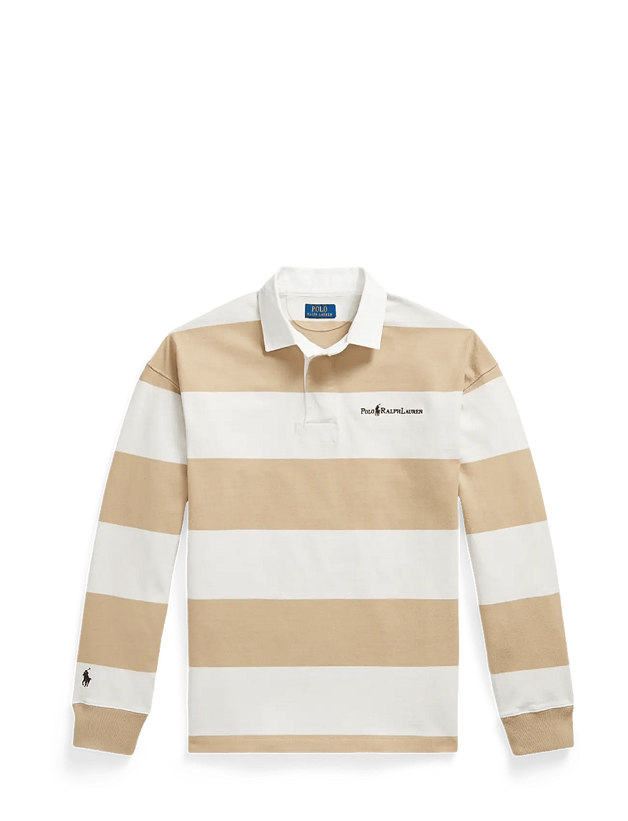 Polo Ralph Lauren - Relaxed Fit Striped Jersey Rugby Shirt - vintage khaki mul - 1