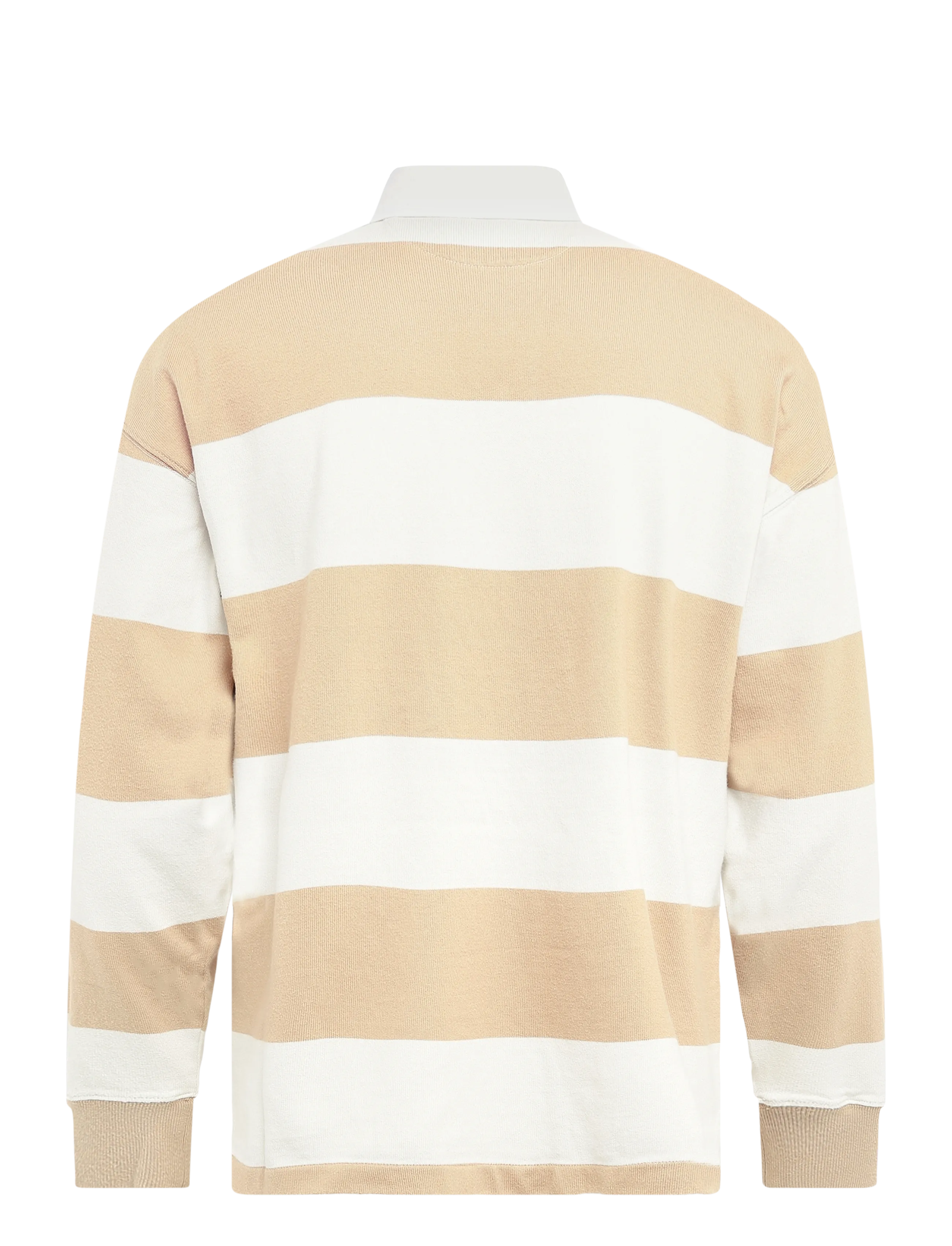 Polo Ralph Lauren - Relaxed Fit Striped Jersey Rugby Shirt - long-sleeved knitted polos - vintage khaki mul - 2