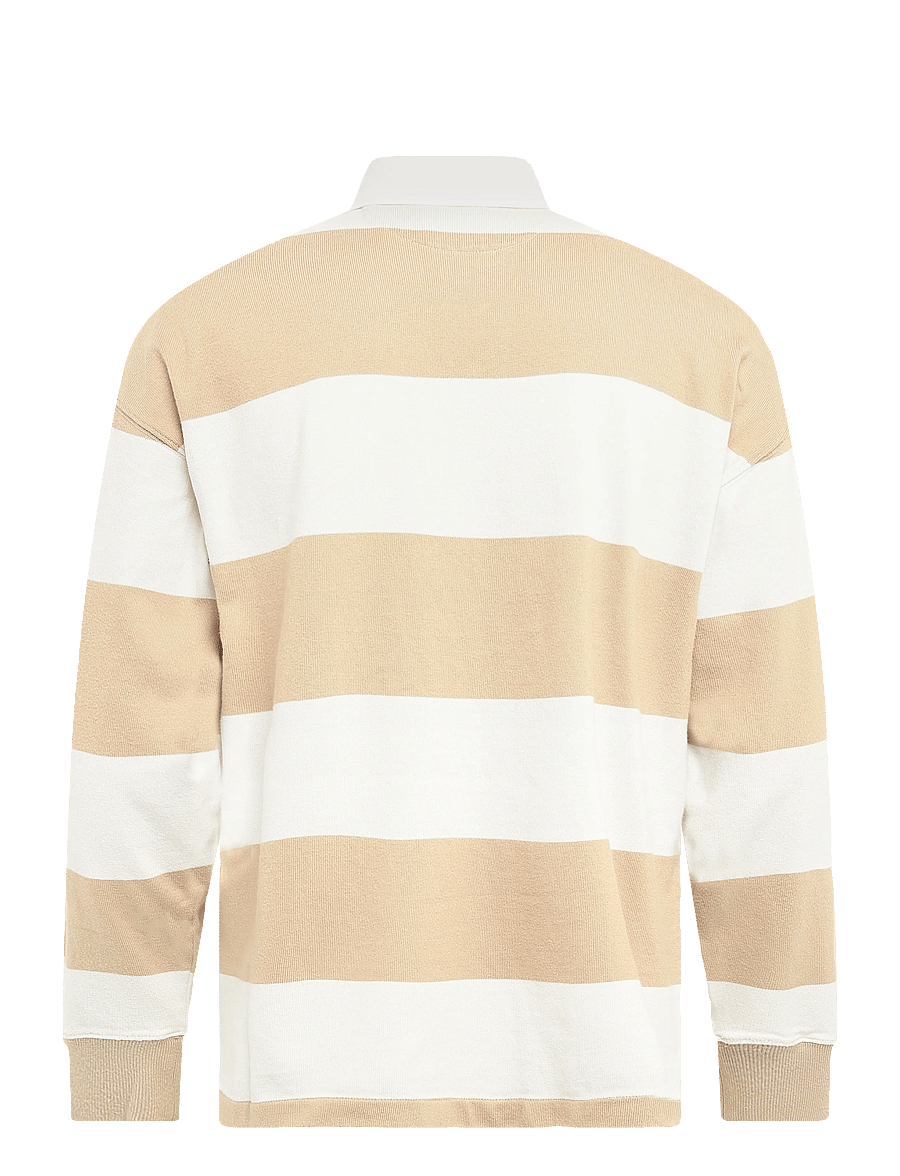 Polo Ralph Lauren - Relaxed Fit Striped Jersey Rugby Shirt - polo marškinėliai ilgomis rankovėmis - vintage khaki mul - 2