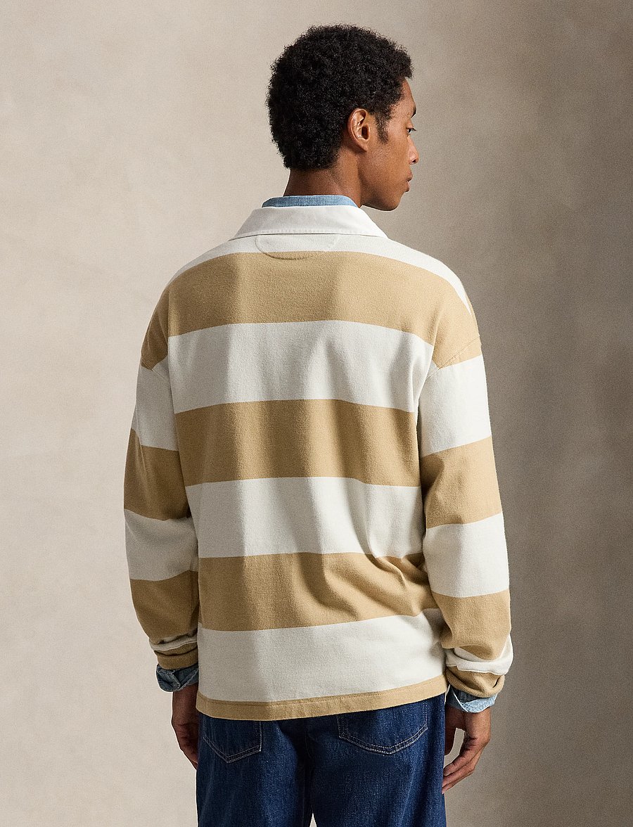 Polo Ralph Lauren - Relaxed Fit Striped Jersey Rugby Shirt - vintage khaki mul - 2