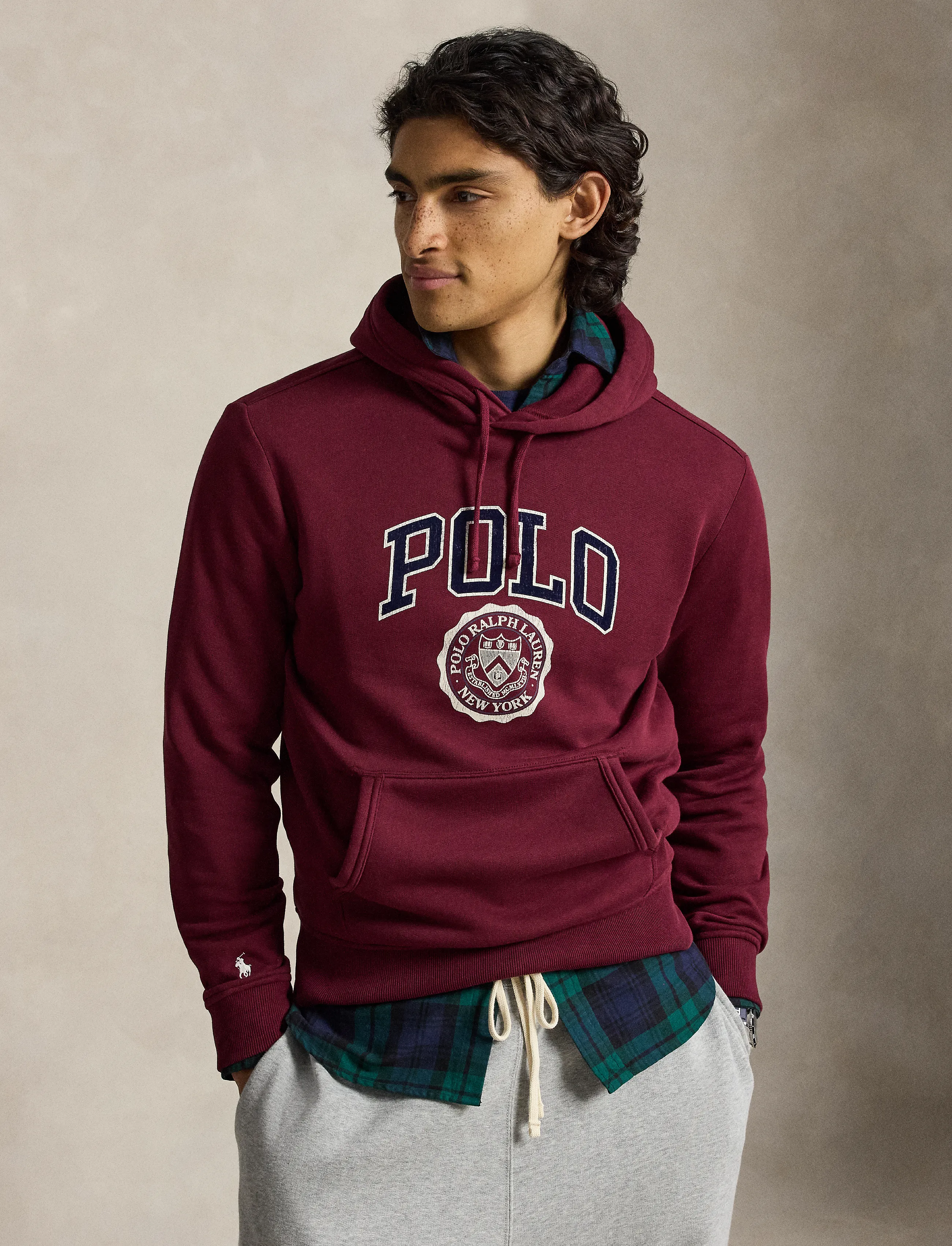 Polo Ralph Lauren Fleecehoodie med logotyp - Hoodies - CLASSIC WINE / burgundy