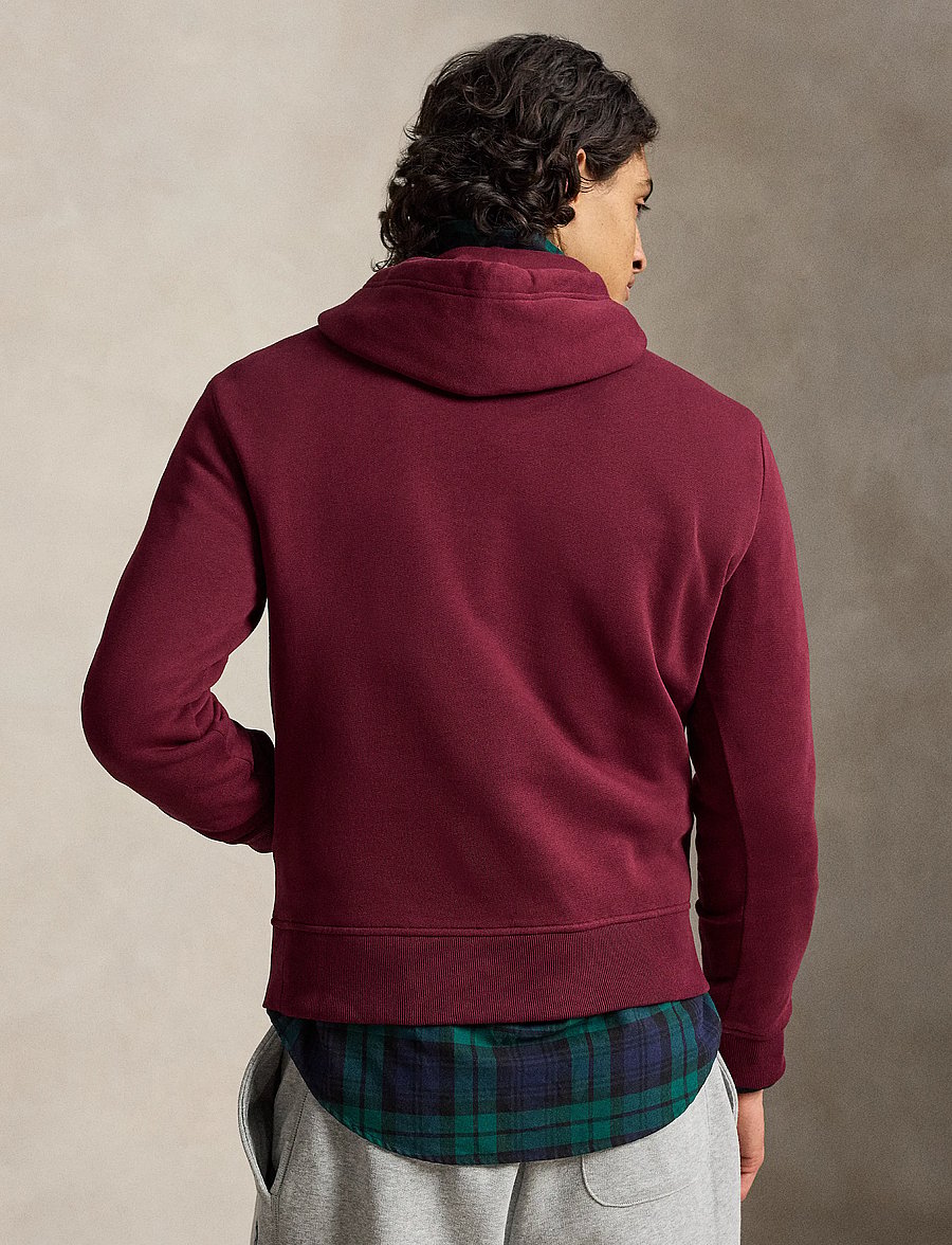 Polo Ralph Lauren - Fleecehoodie med logotyp - hoodies - classic wine - 4