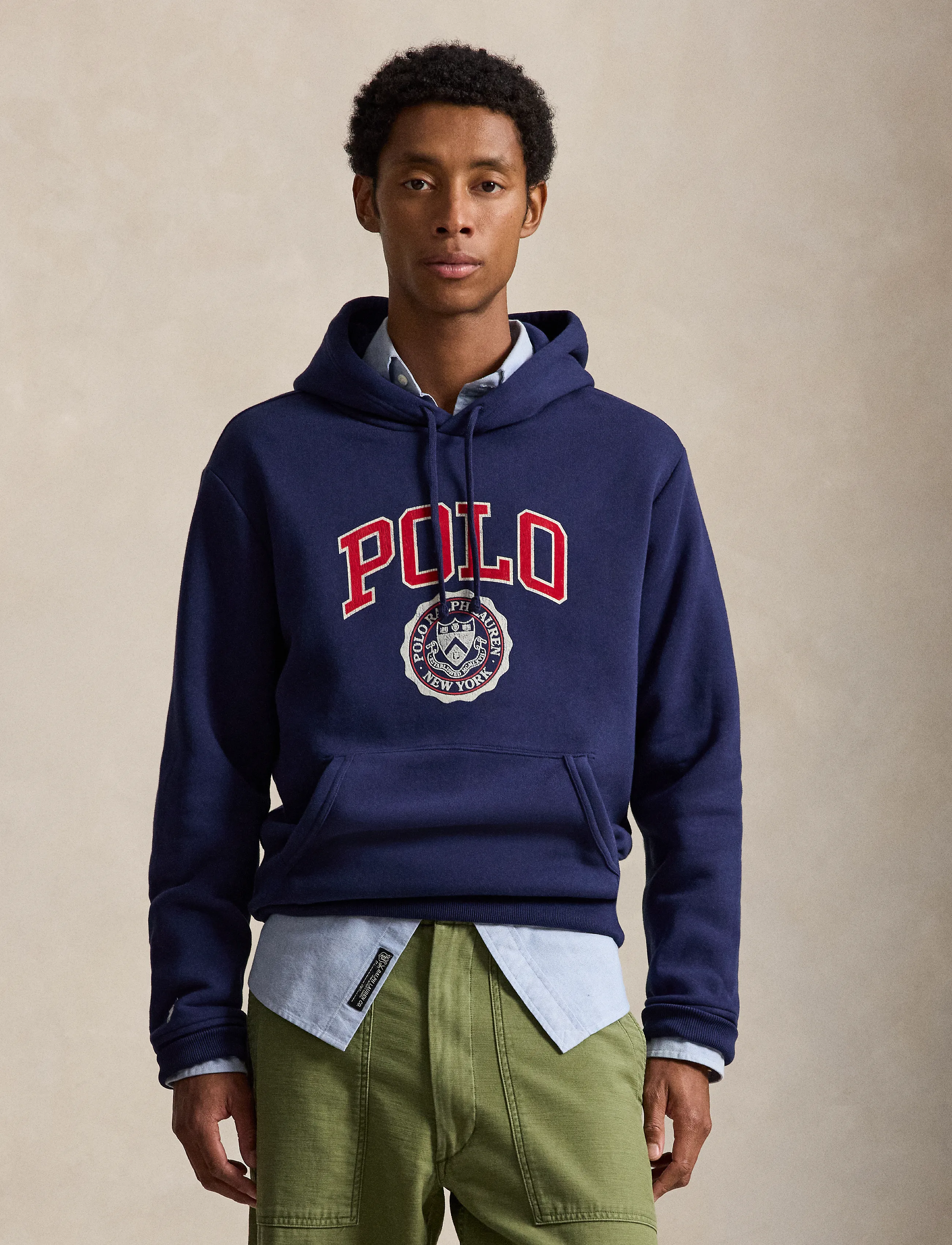 Polo Ralph Lauren Logo Fleece Hoodie - Sweatshirts - NEWPORT NAVY / navy