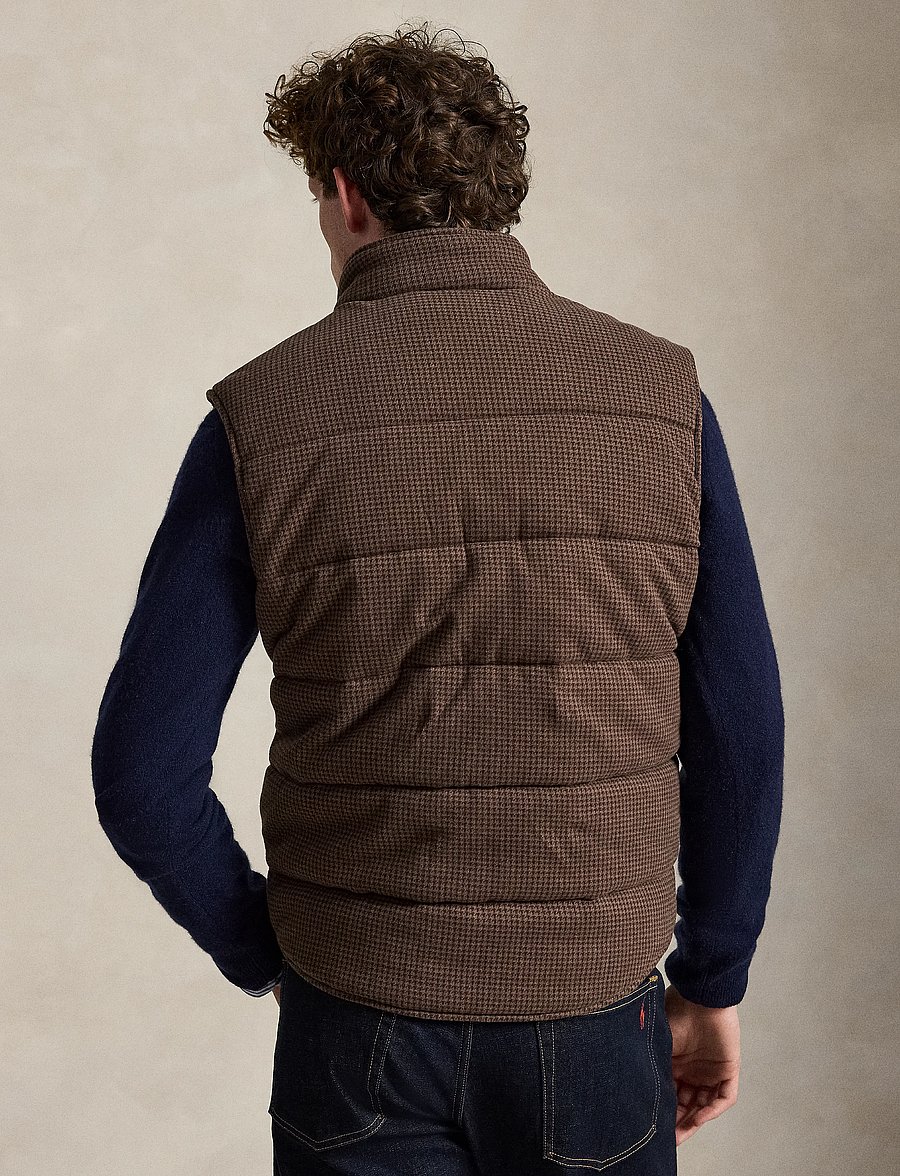 Polo Ralph Lauren - Houndstooth Estate-Rib Vest - nach anlass kaufen - ntmeg brwn hthr-d - 4