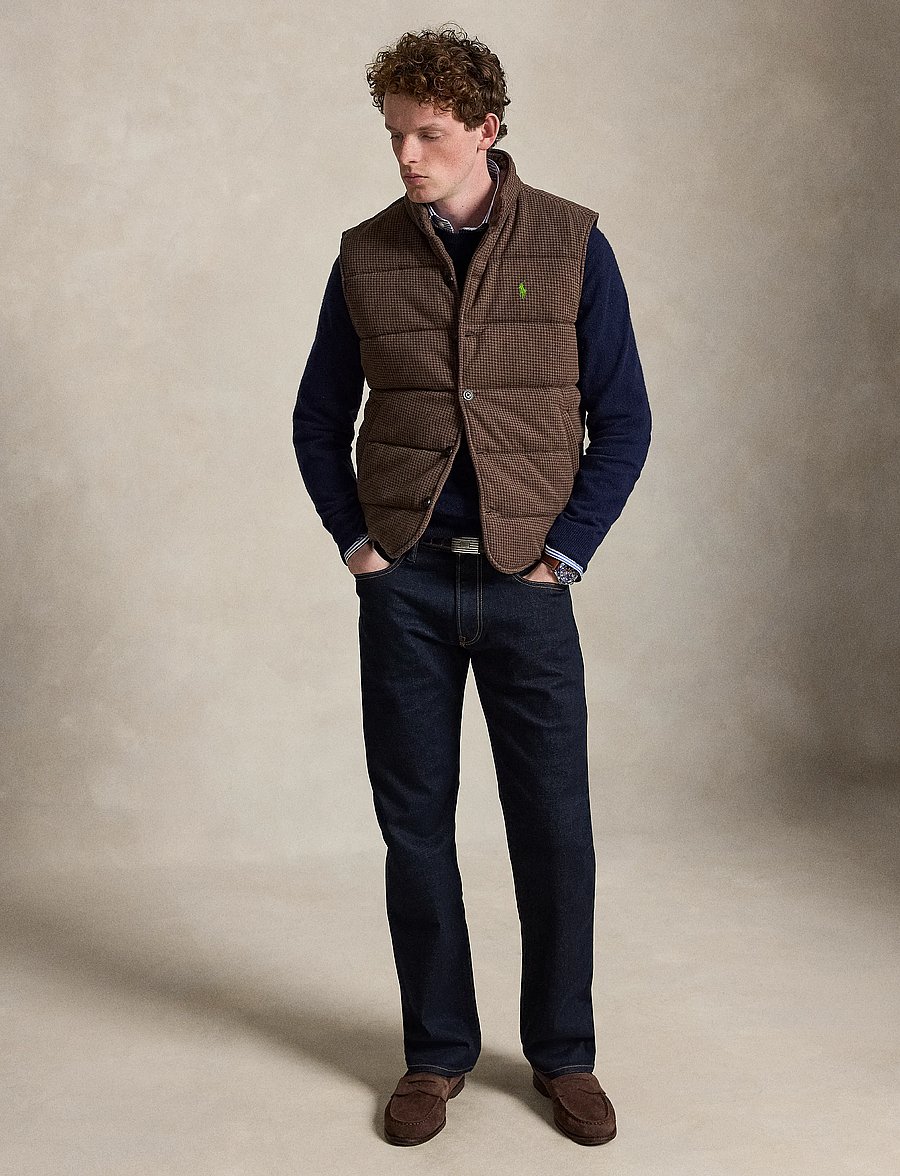 Polo Ralph Lauren - Houndstooth Estate-Rib Vest - nach anlass kaufen - ntmeg brwn hthr-d - 5