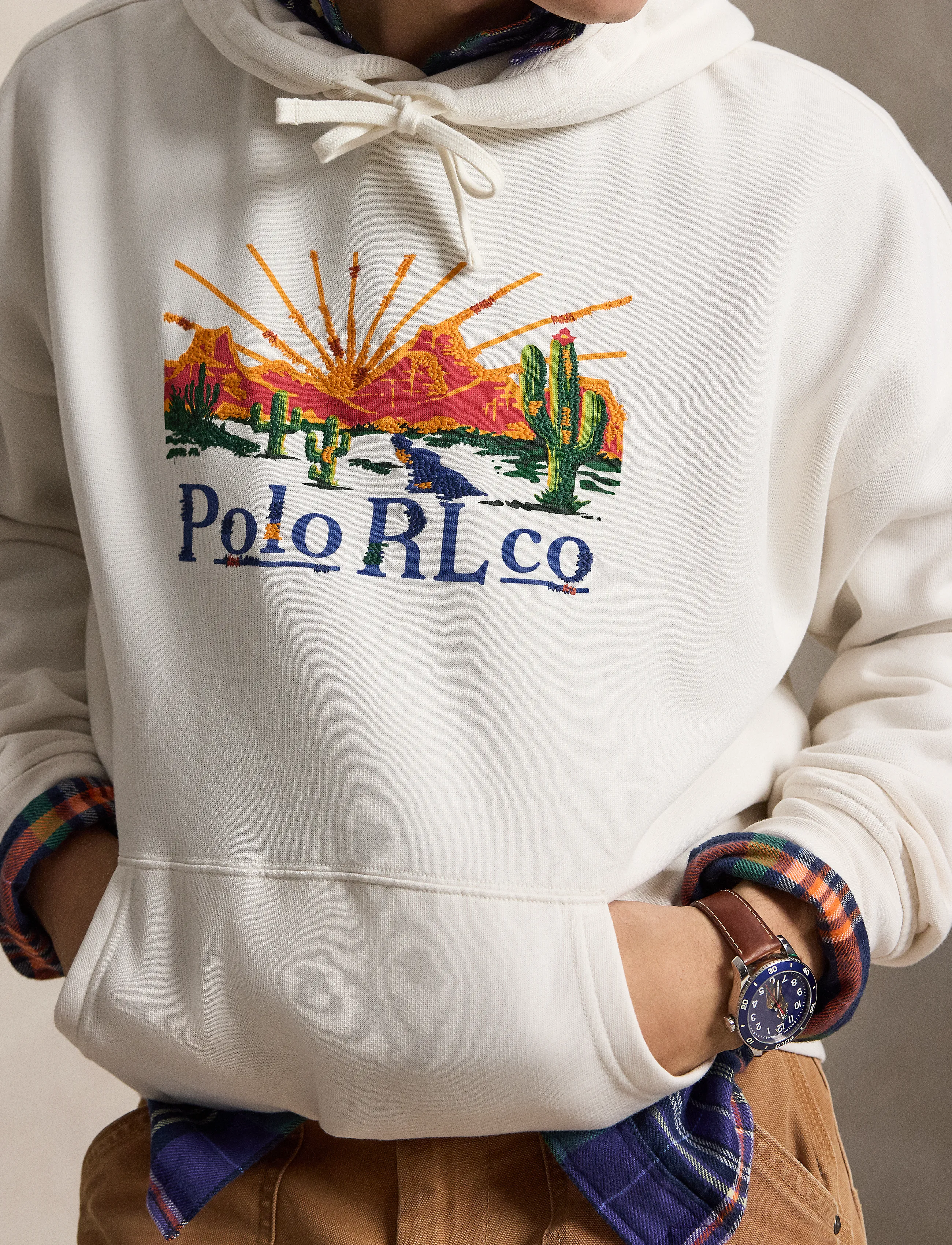 Polo Ralph Lauren - Relaxed Fit Fleece Graphic Hoodie - kapuutsiga pusad - nevis - 4