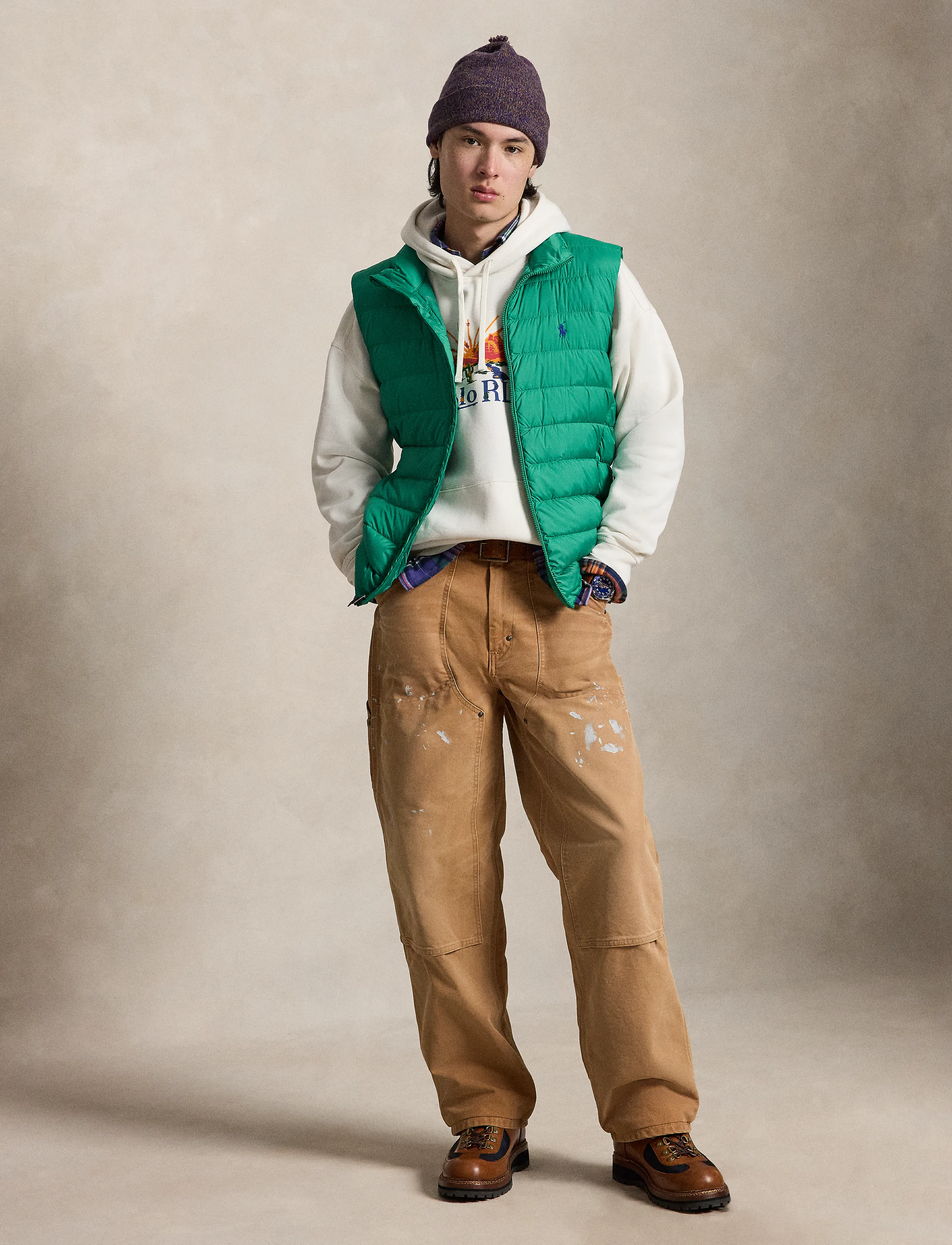 Polo Ralph Lauren - Relaxed Fit Fleece Graphic Hoodie - kapuutsiga pusad - nevis - 5