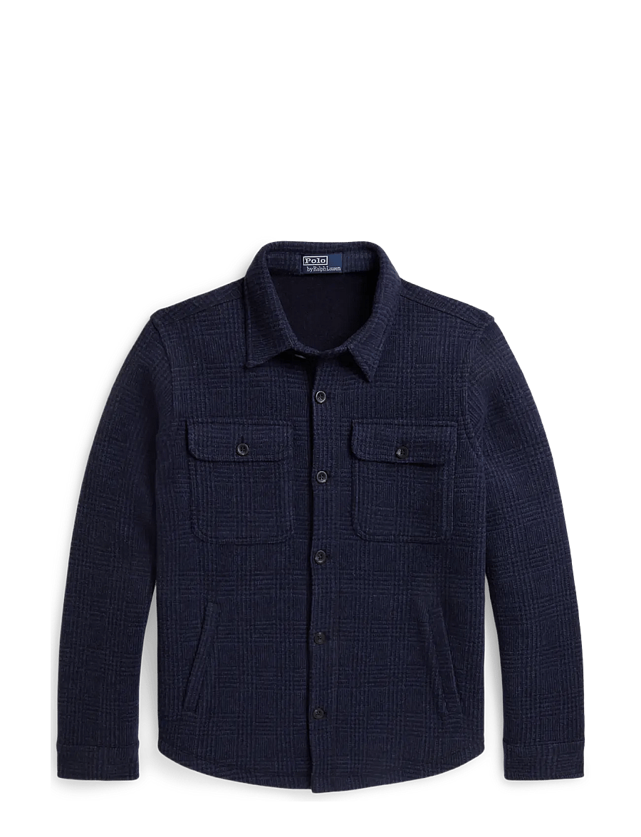 Polo Ralph Lauren - Plaid Wool-Blend Overshirt - leichte jacken - navy - 0