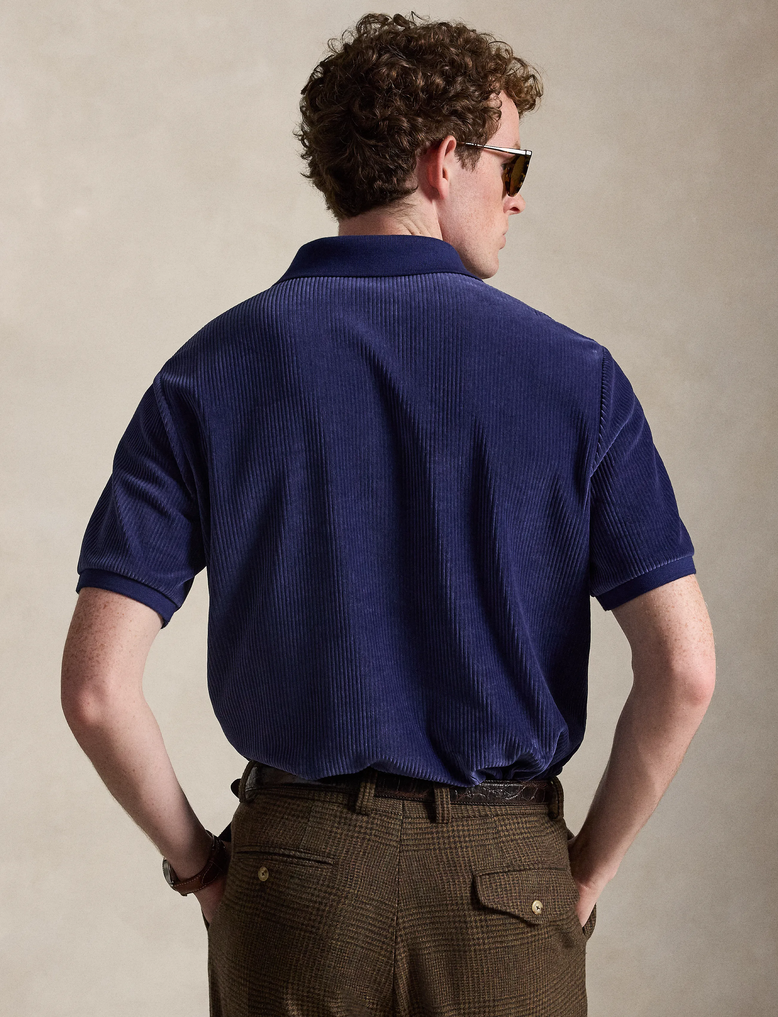 Polo Ralph Lauren - Classic Fit Knit Corduroy Polo Shirt - newport navy - 3