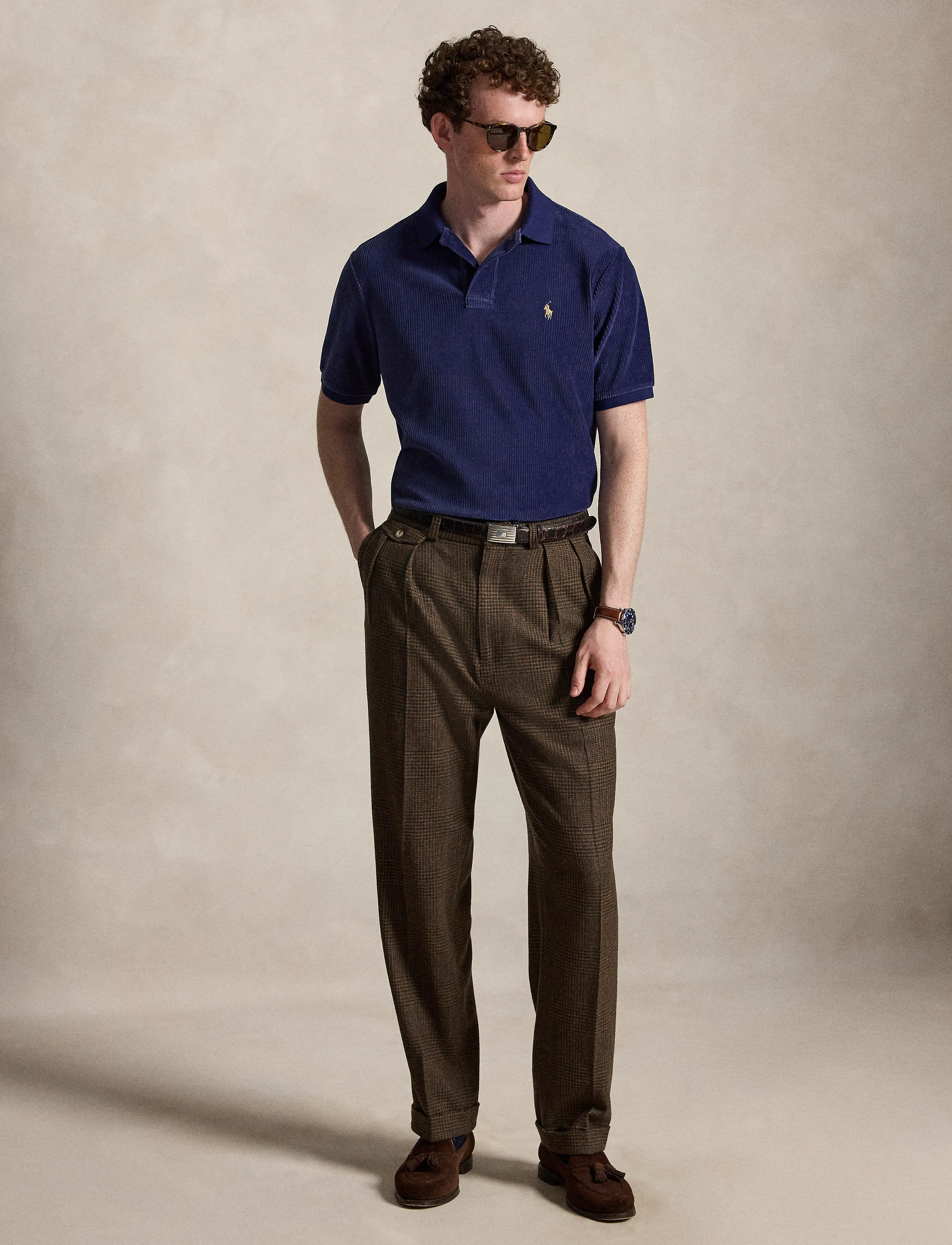 Polo Ralph Lauren - Classic Fit Knit Corduroy Polo Shirt - newport navy - 5