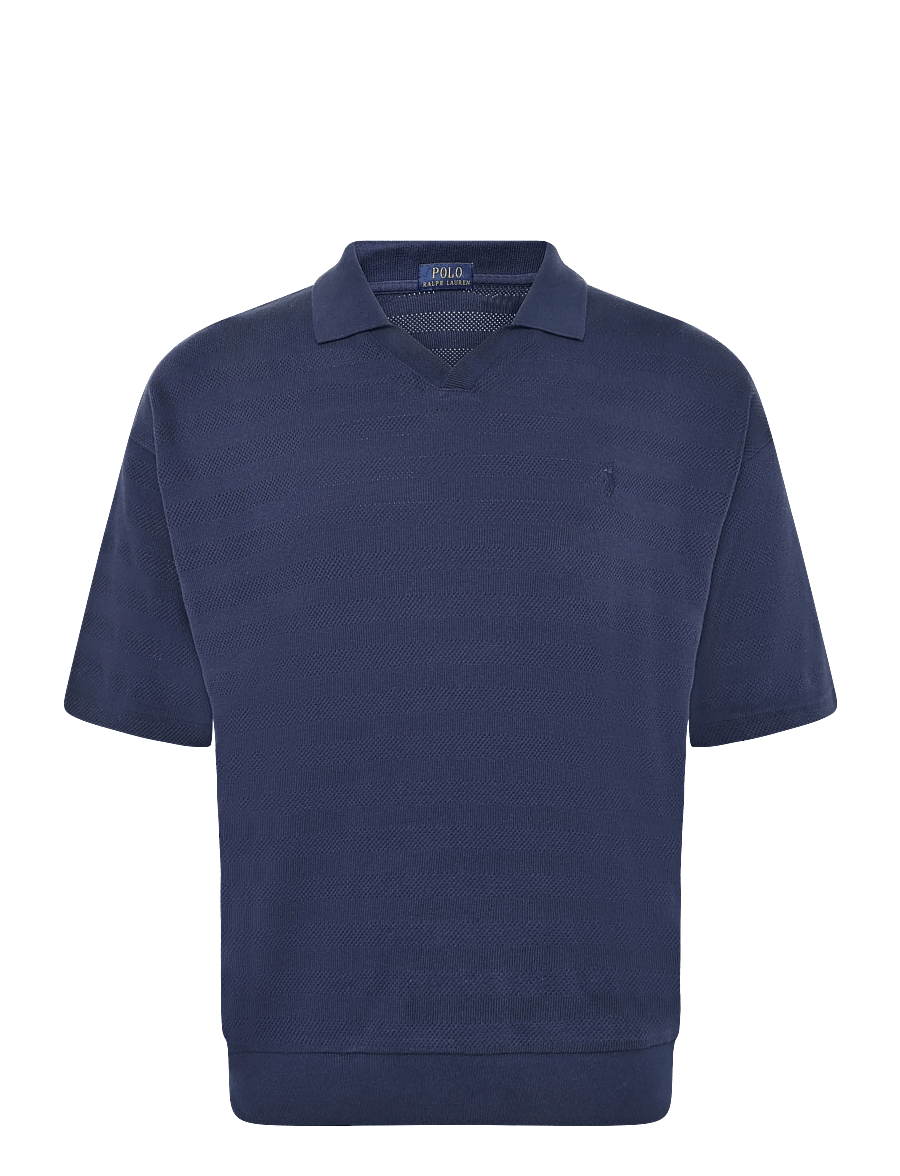 Polo Ralph Lauren - Pointelle-Ribbed Polo Shirt - polostrik - newport navy - 1