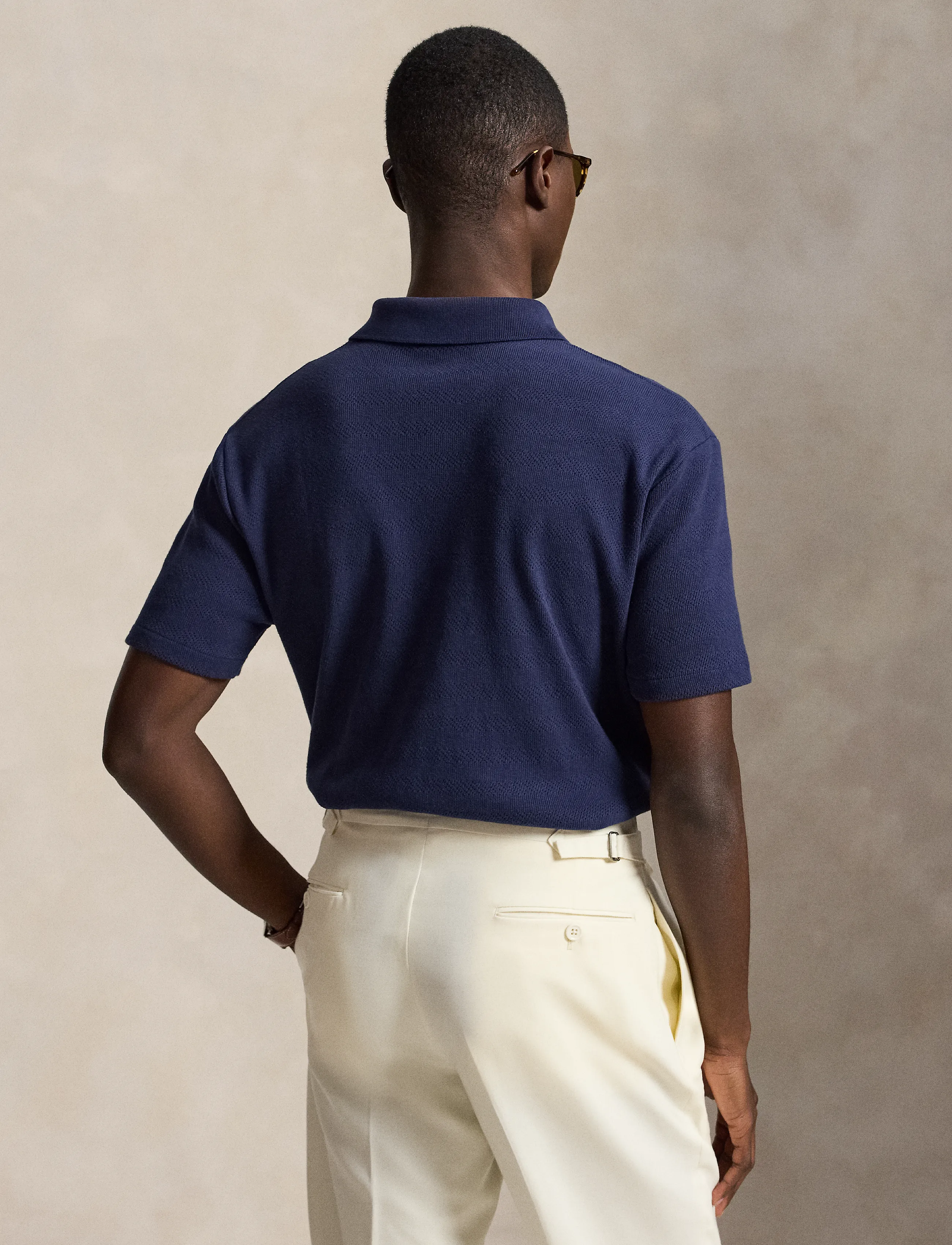 Polo Ralph Lauren - Pointelle-Ribbed Polo Shirt - newport navy - 2