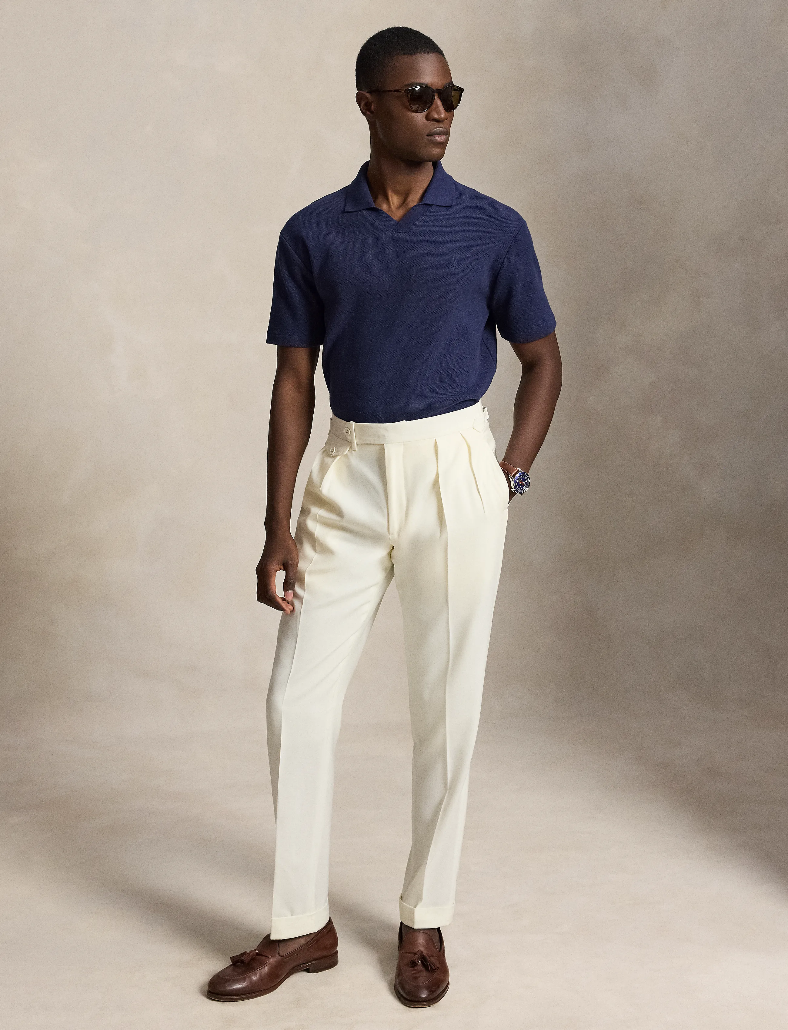 Polo Ralph Lauren - Pointelle-Ribbed Polo Shirt - newport navy - 3