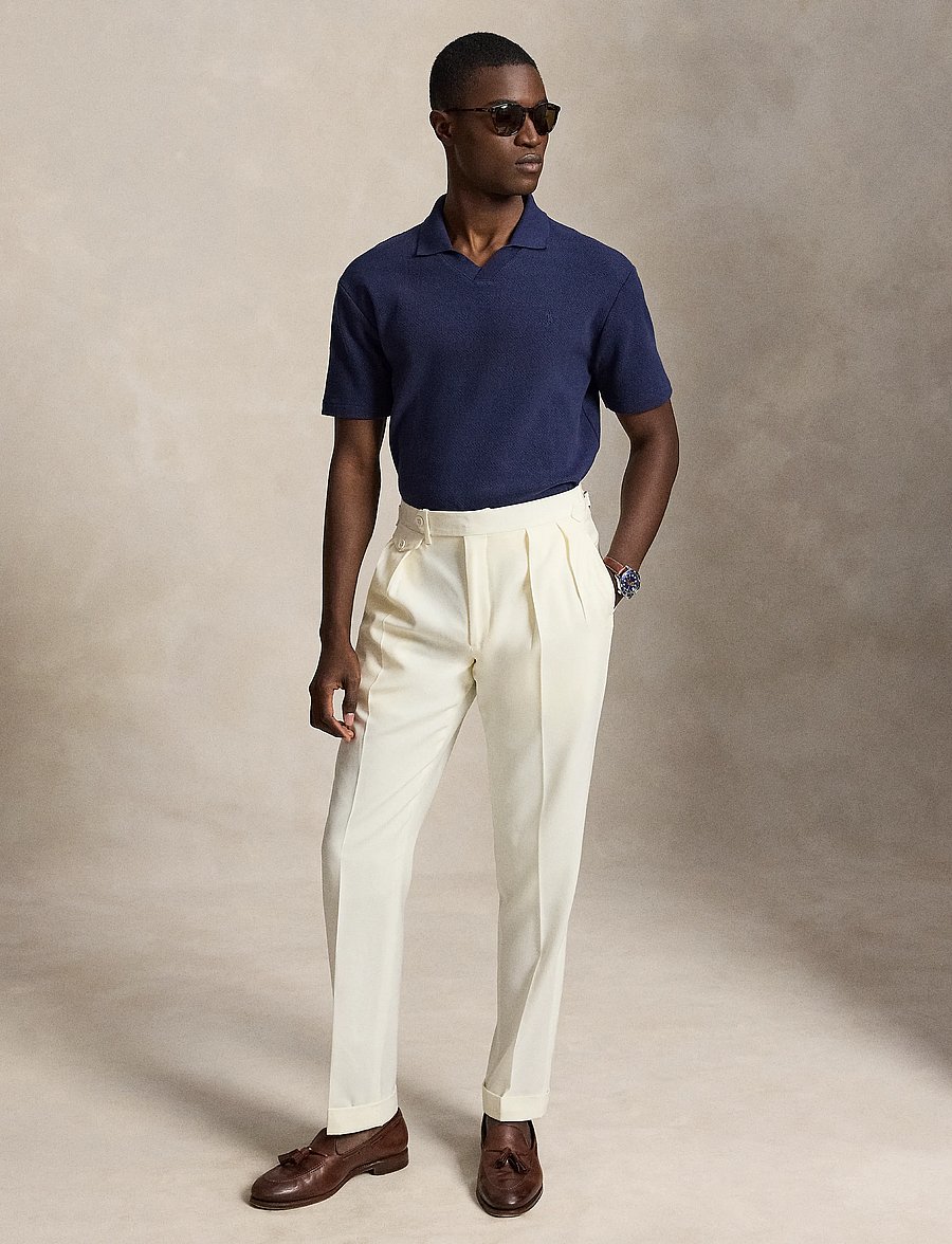 Polo Ralph Lauren - Pointelle-Ribbed Polo Shirt - knitted polos - newport navy - 3