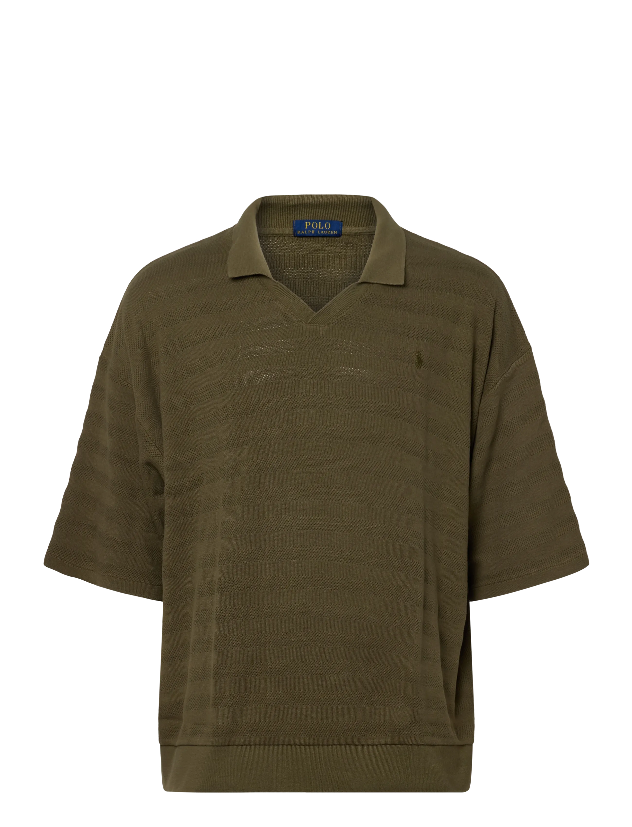 Polo Ralph Lauren Pointelle-Ribbed Polo Shirt - Polostrik - OUTDOORS OLIVE / khaki/green