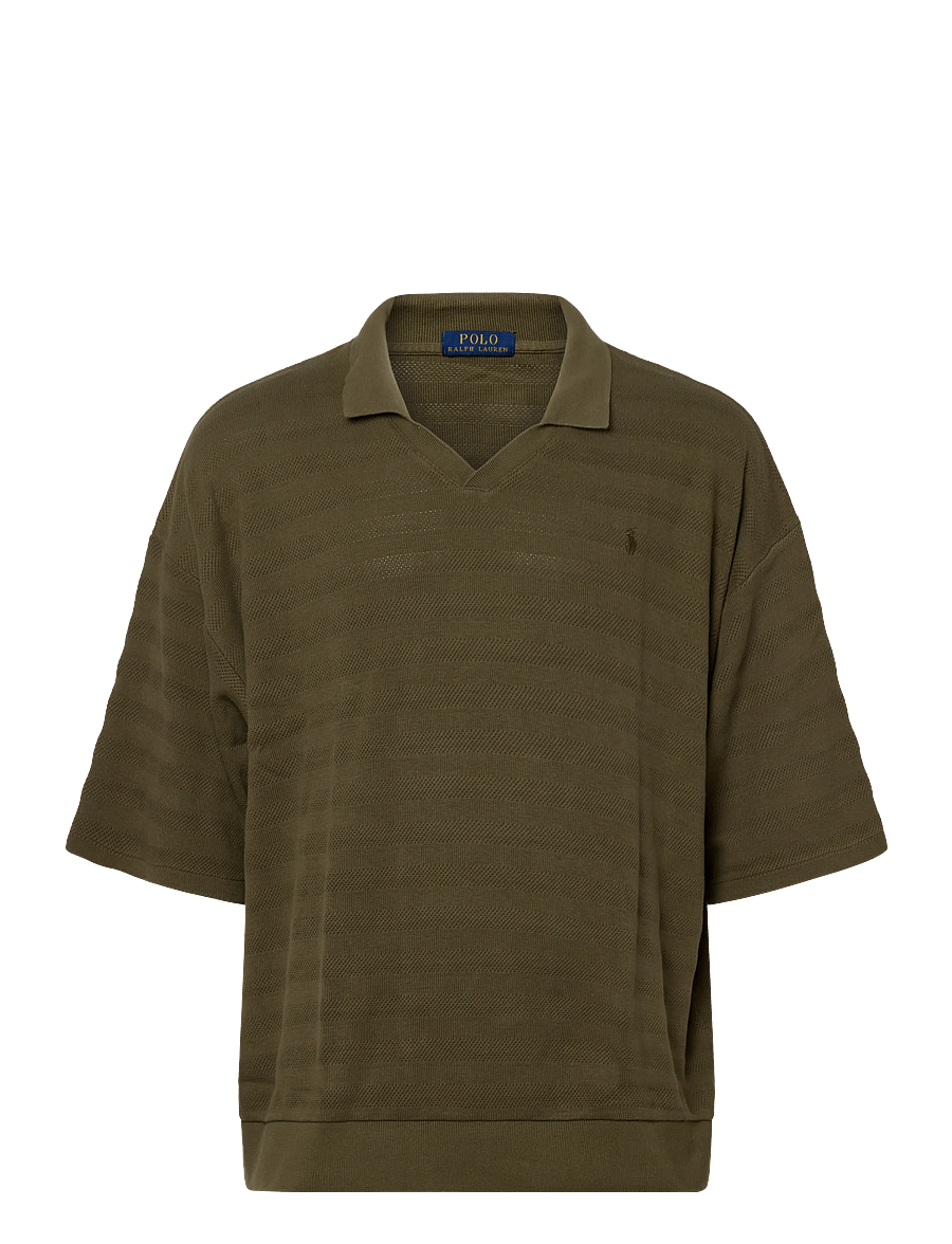 Polo Ralph Lauren - Pointelle-Ribbed Polo Shirt - geweven polo's - outdoors olive - 1
