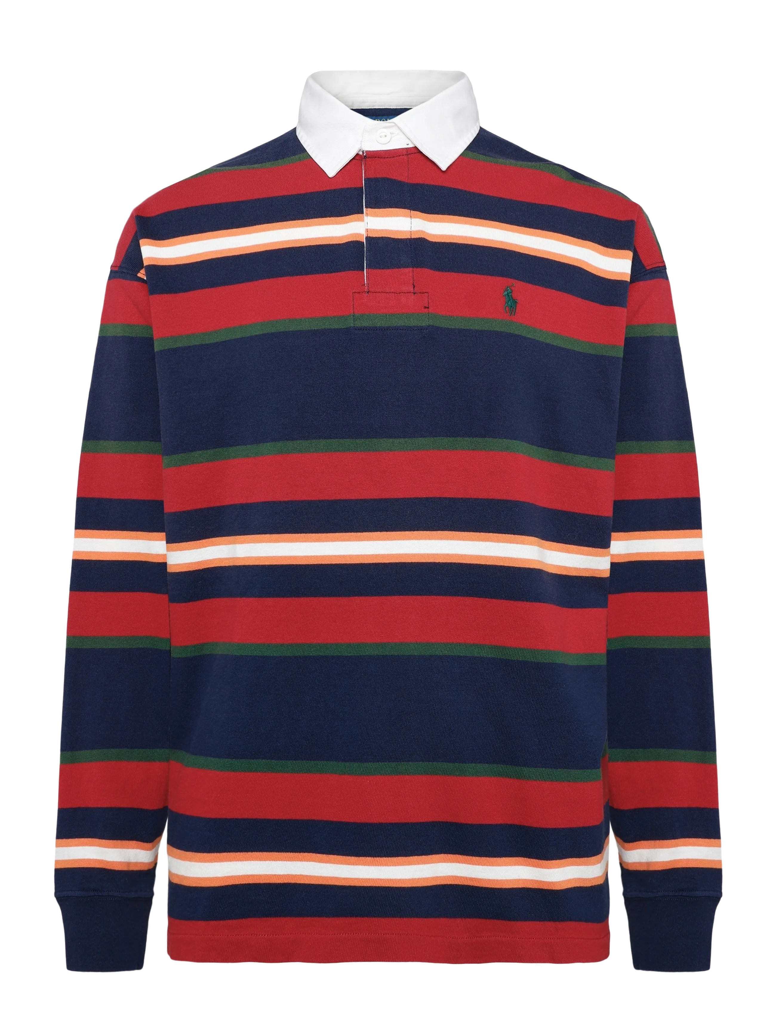 Polo Ralph Lauren - Big Fit Striped Jersey Rugby Shirt - langærmede poloer - newport navy mult - 1