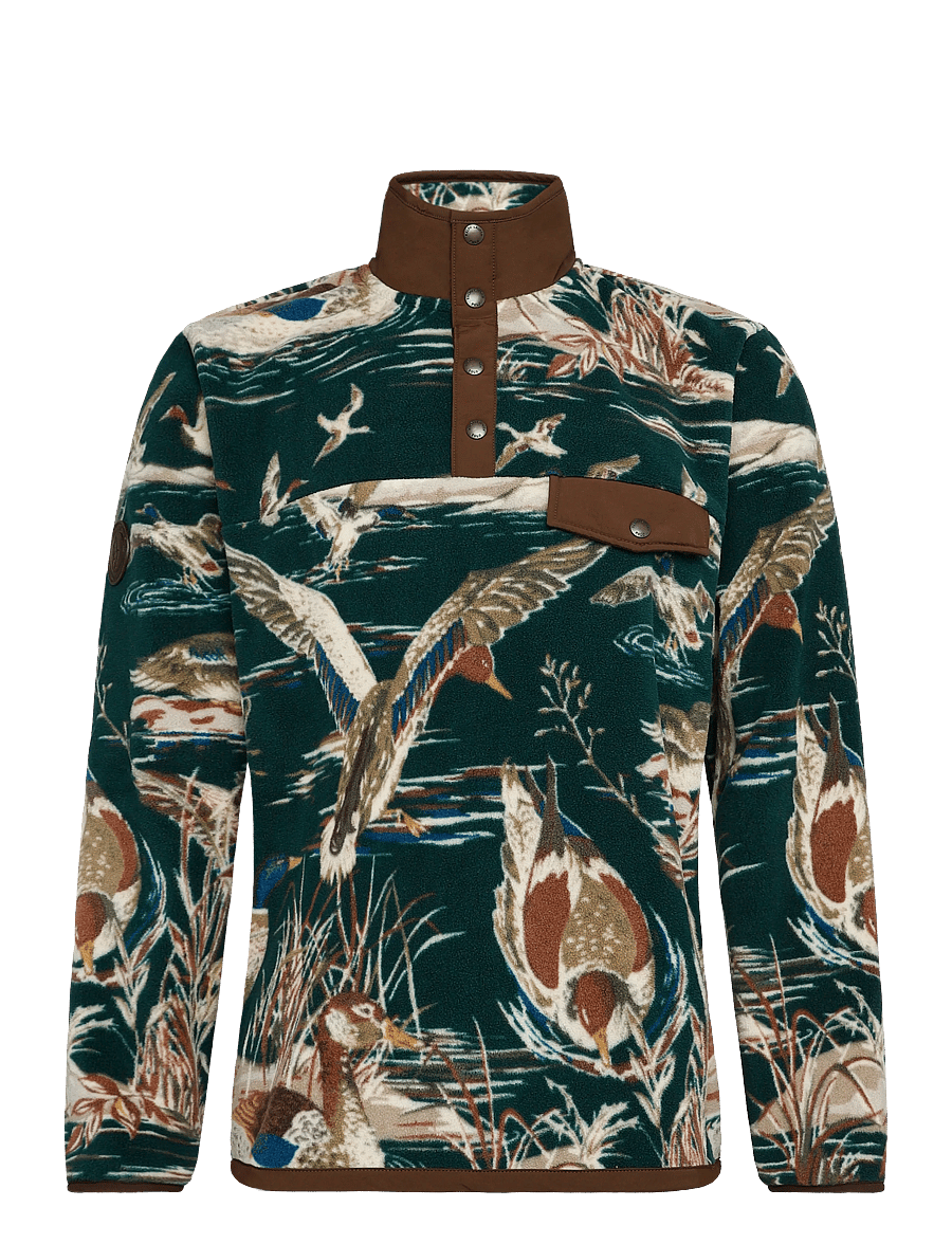 Polo Ralph Lauren - Duck-Print Brushed Fleece Pullover - fleece-pullover - duck pond scenic - 1
