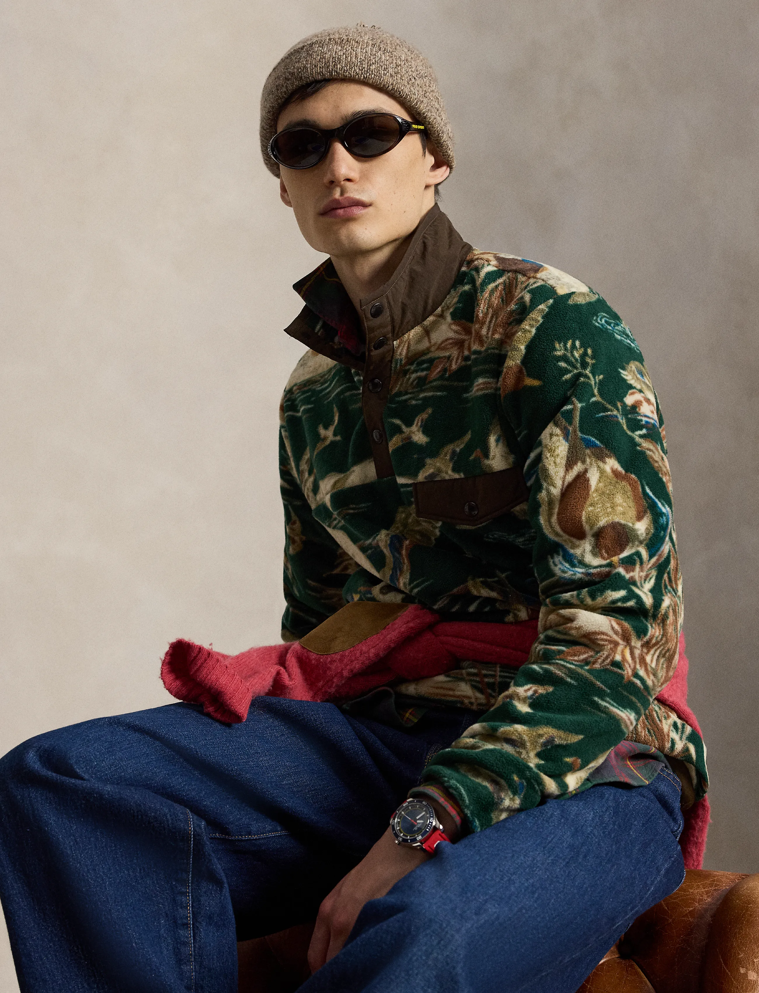 Polo Ralph Lauren - Duck-Print Brushed Fleece Pullover - duck pond scenic - 3