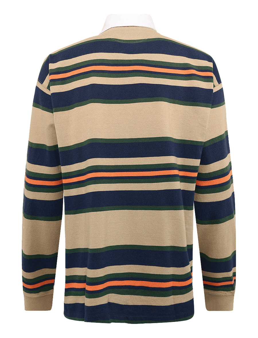 Polo Ralph Lauren - Big Fit Striped Jersey Rugby Shirt - pikkade varrukatega kootud polod - rl khaki multi - 2