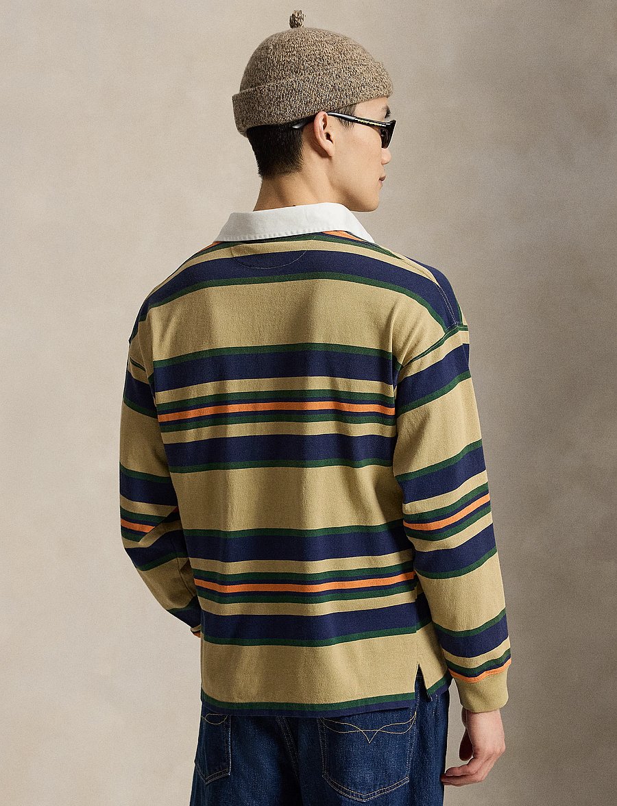 Polo Ralph Lauren - Big Fit Striped Jersey Rugby Shirt - pikkade varrukatega kootud polod - rl khaki multi - 3