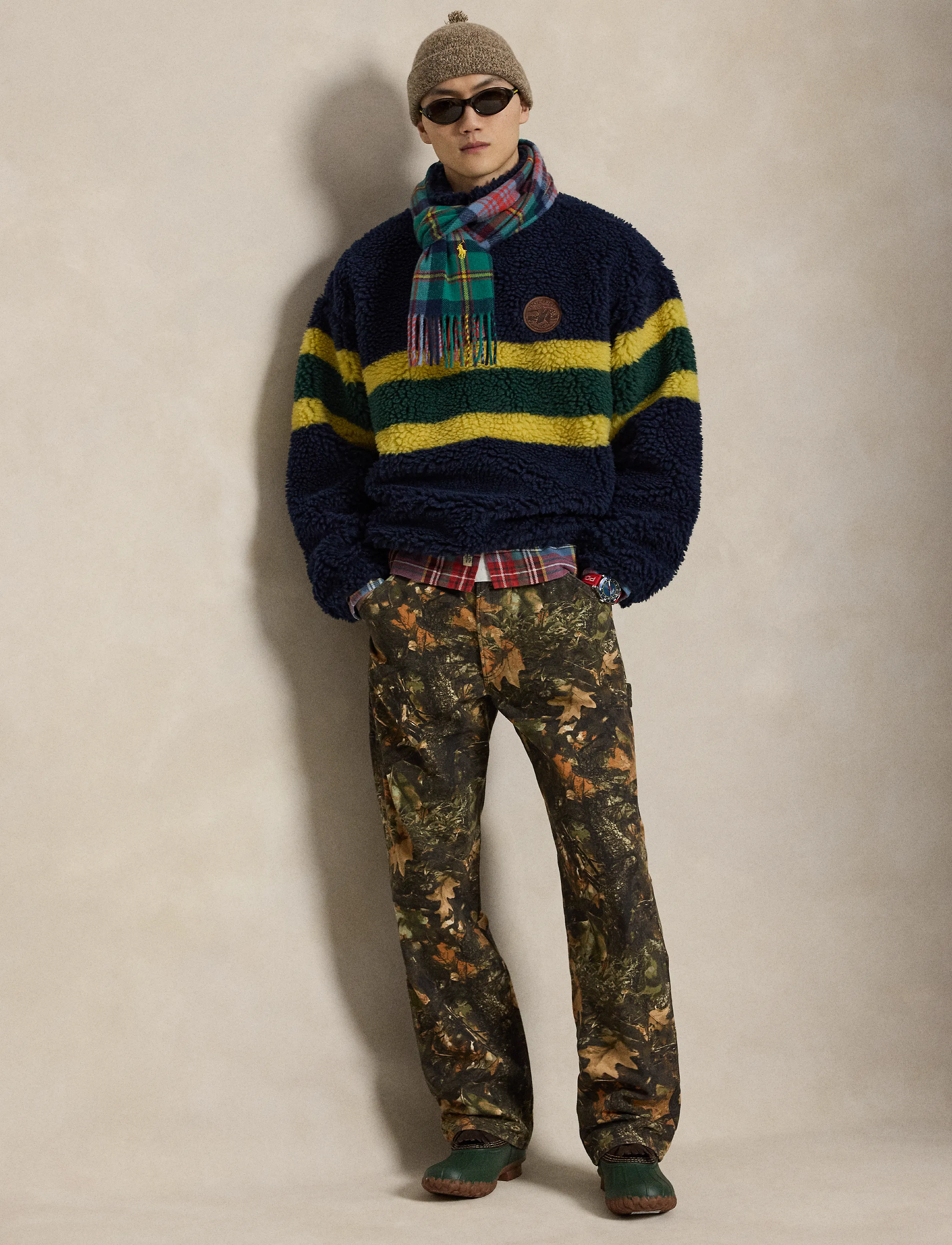 Polo Ralph Lauren Striped Pile Fleece Pullover - Polo Ralph Lauren - CRUISE NAVY MULTI / navy