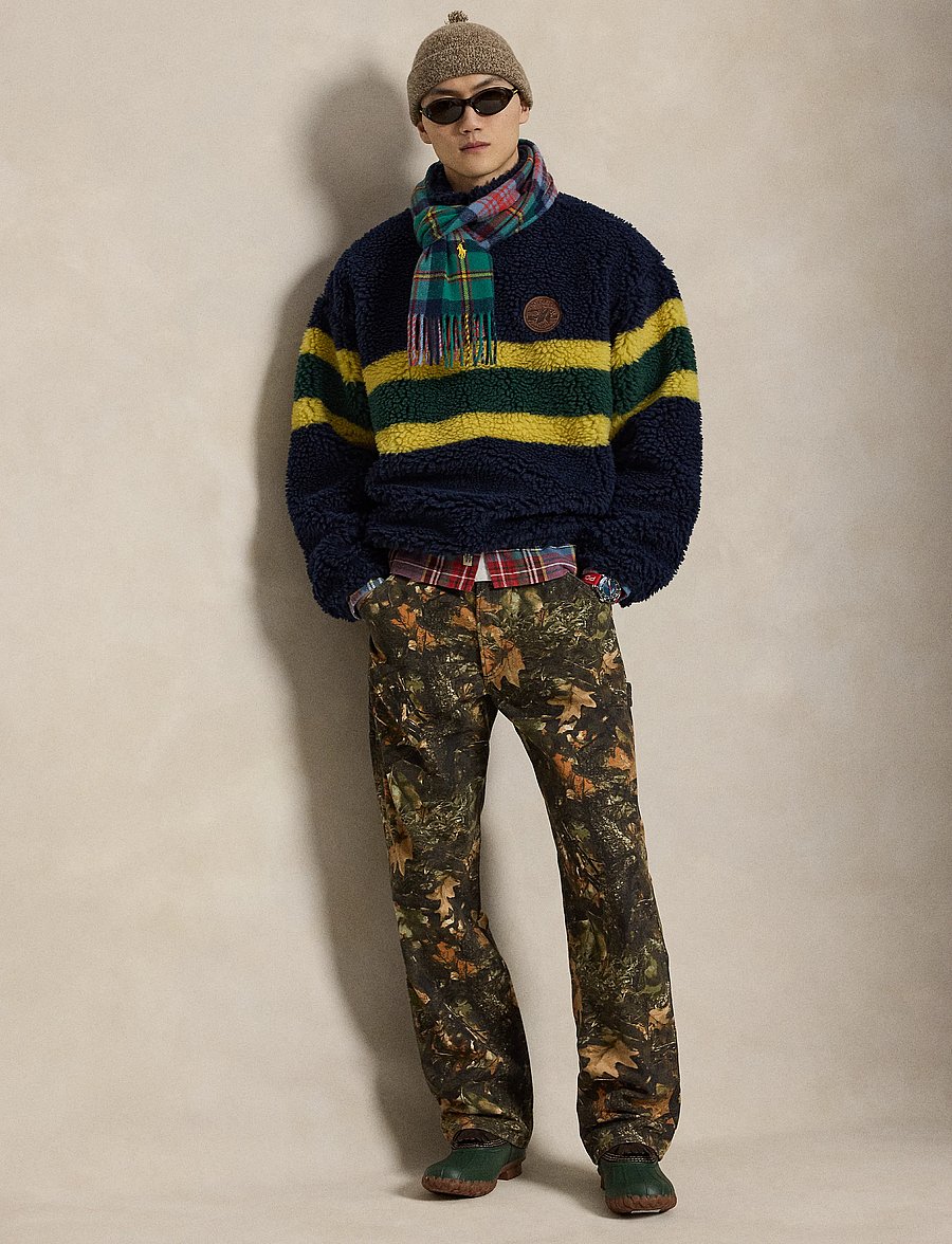 Polo Ralph Lauren - Striped Pile Fleece Pullover - cruise navy multi - 0