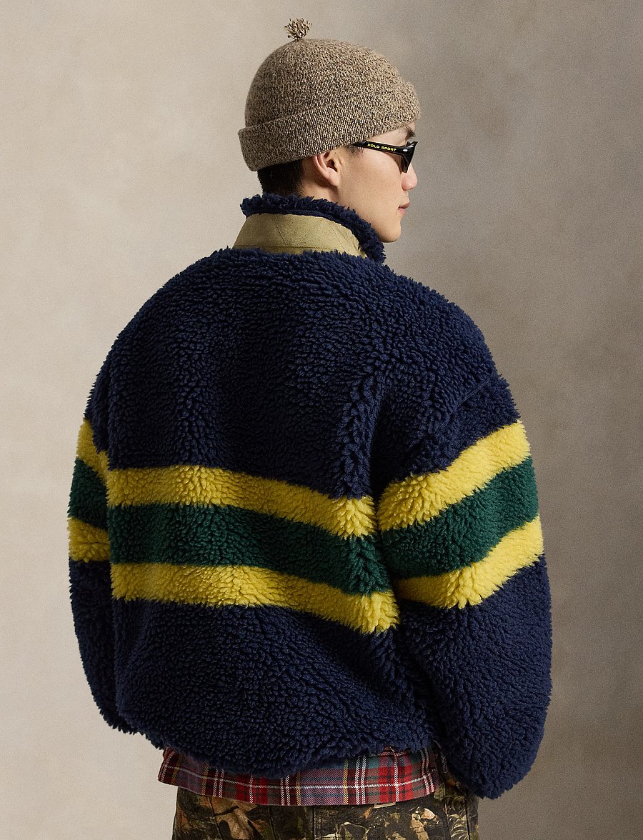 Polo Ralph Lauren - Striped Pile Fleece Pullover - cruise navy multi - 2