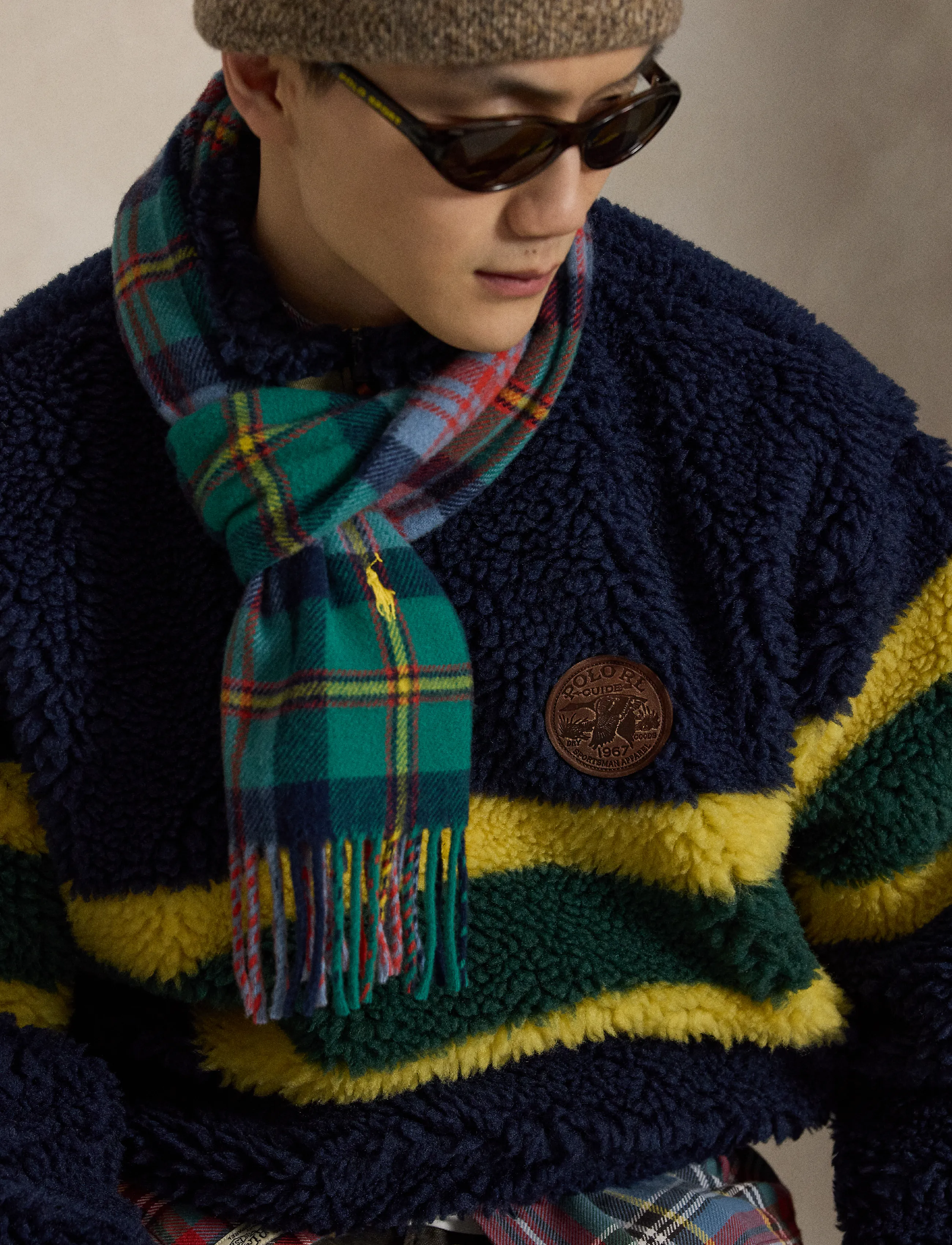 Polo Ralph Lauren - Striped Pile Fleece Pullover - cruise navy multi - 3
