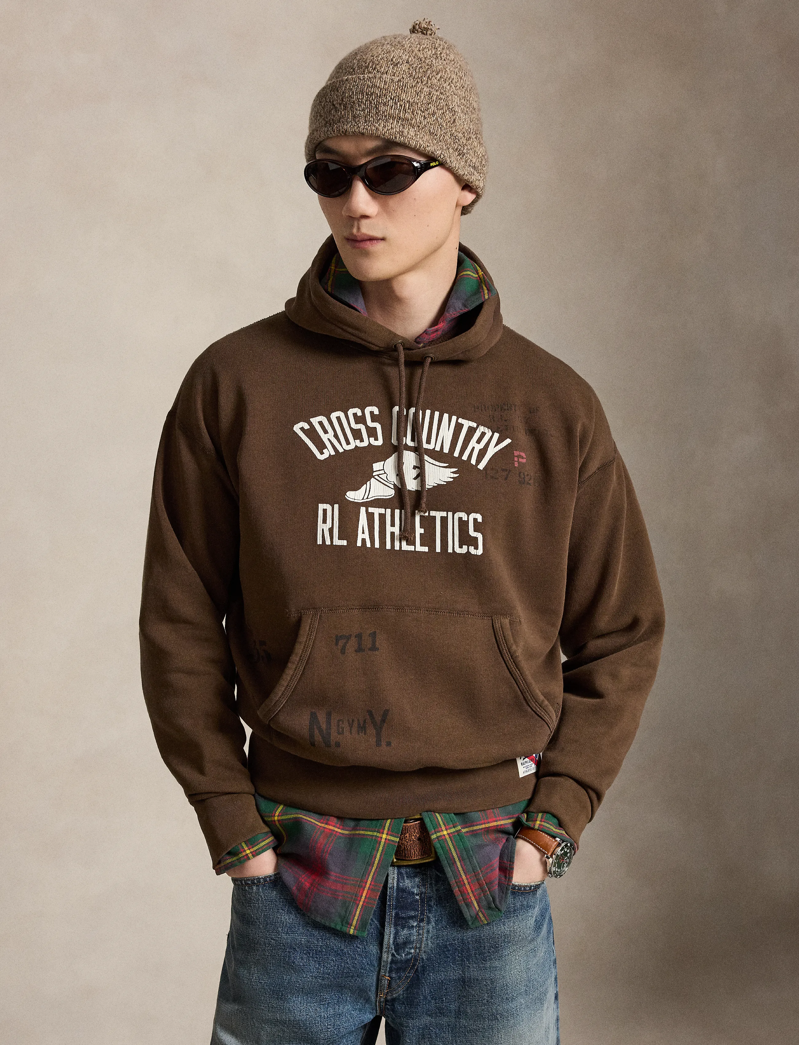 Polo Ralph Lauren SEASONAL FLEECE-KNT-SWEATSHIRT - Streetstyle - COURT BROWN / brown