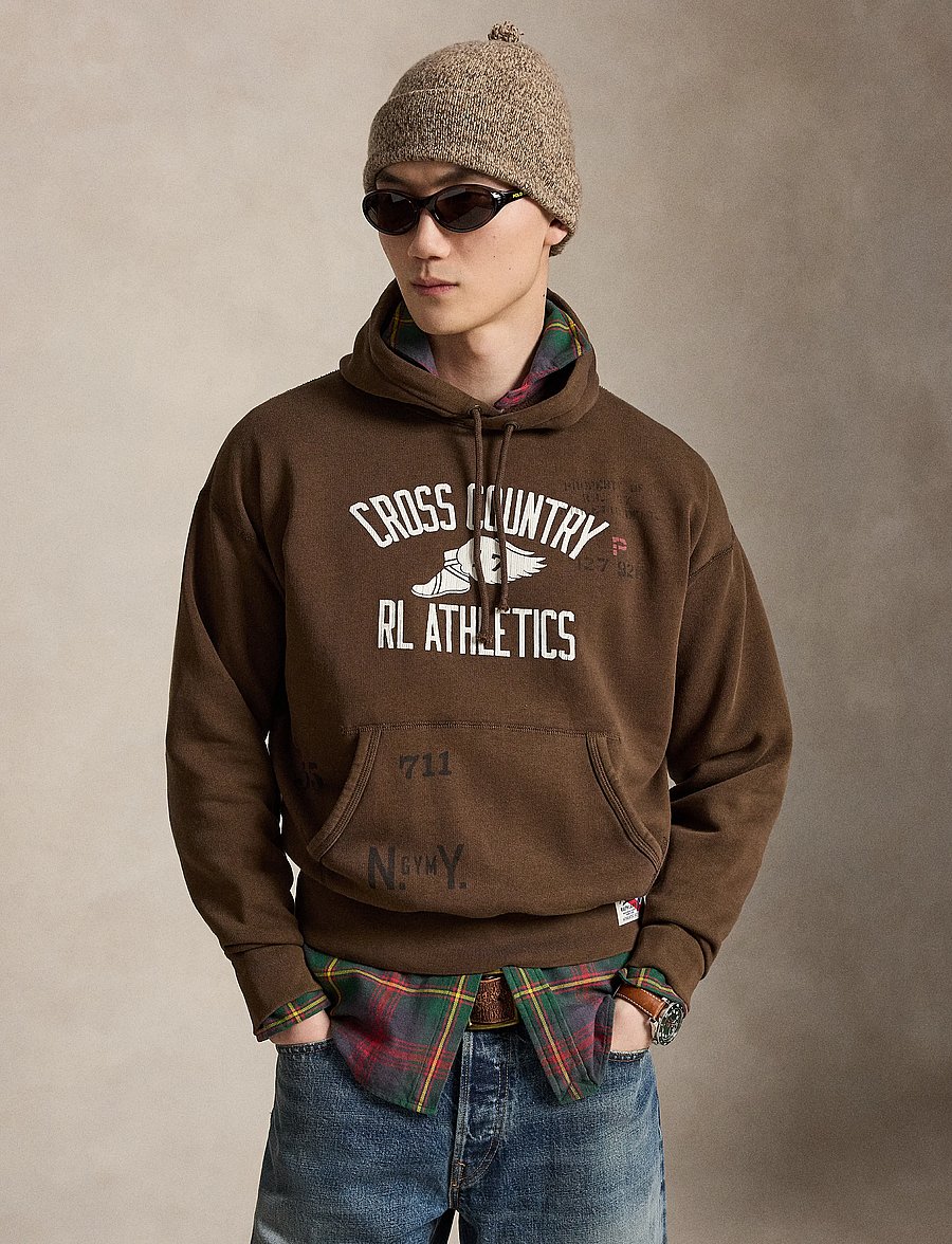 Polo Ralph Lauren - Vintage Fit Fleece Graphic Hoodie - fleece-pullover - court brown - 1
