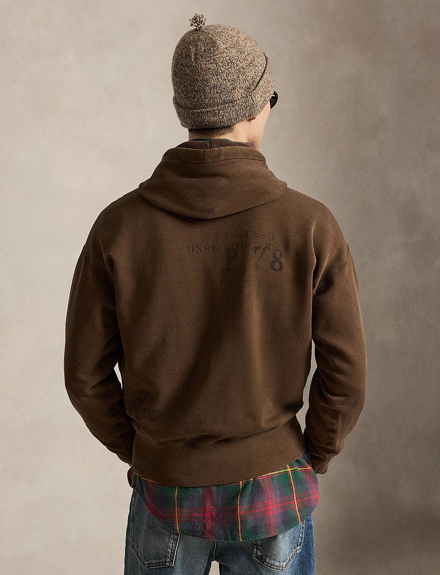 Polo Ralph Lauren - Vintage Fit Fleece Graphic Hoodie - fleece-pullover - court brown - 4