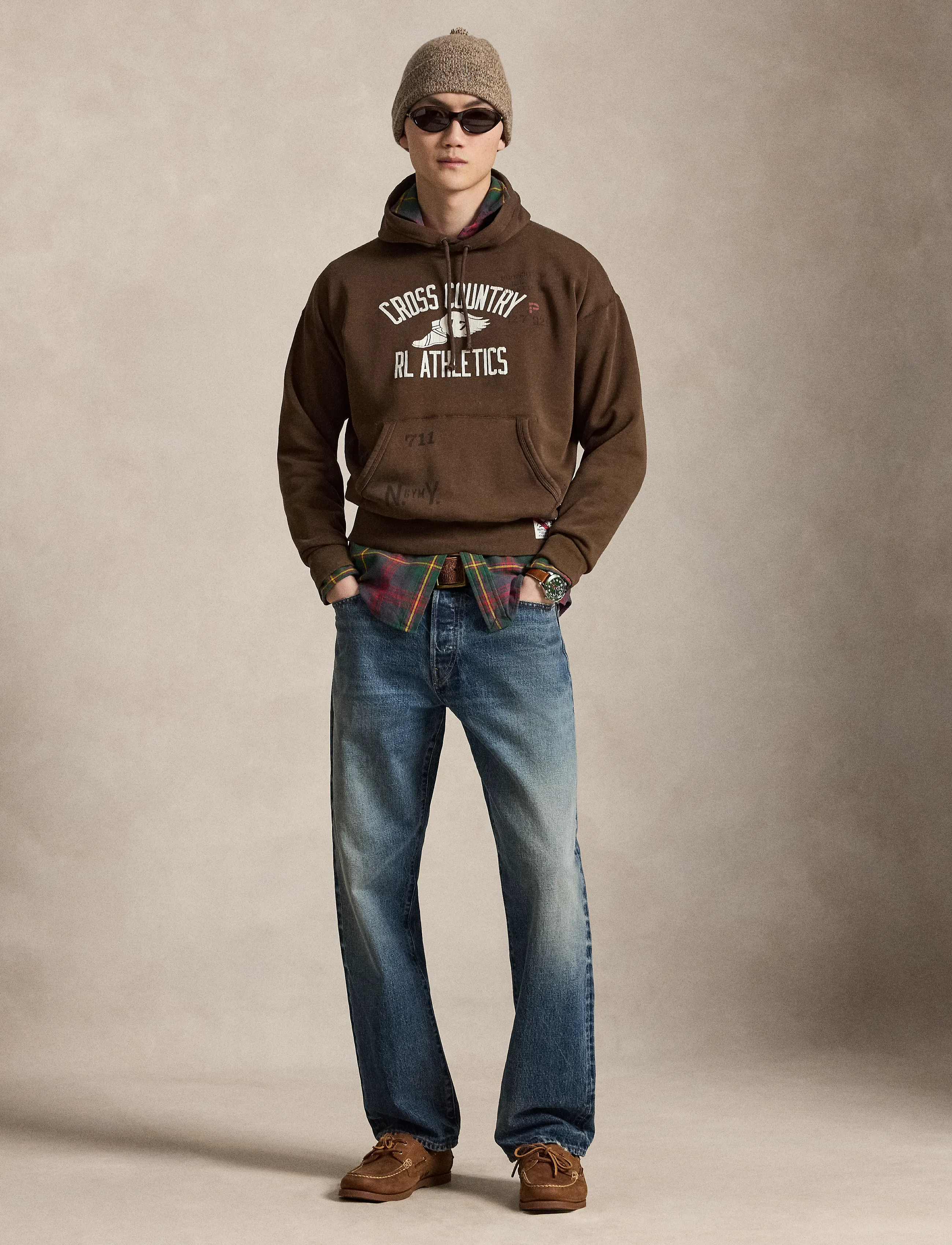 Polo Ralph Lauren - Vintage Fit Fleece Graphic Hoodie - fleece-pullover - court brown - 5