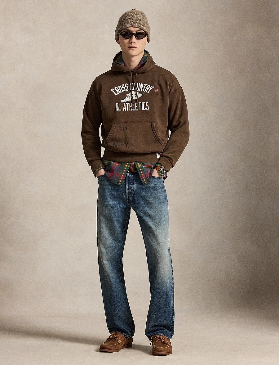 Polo Ralph Lauren - Vintage Fit Fleece Graphic Hoodie - fleece-pullover - court brown - 5
