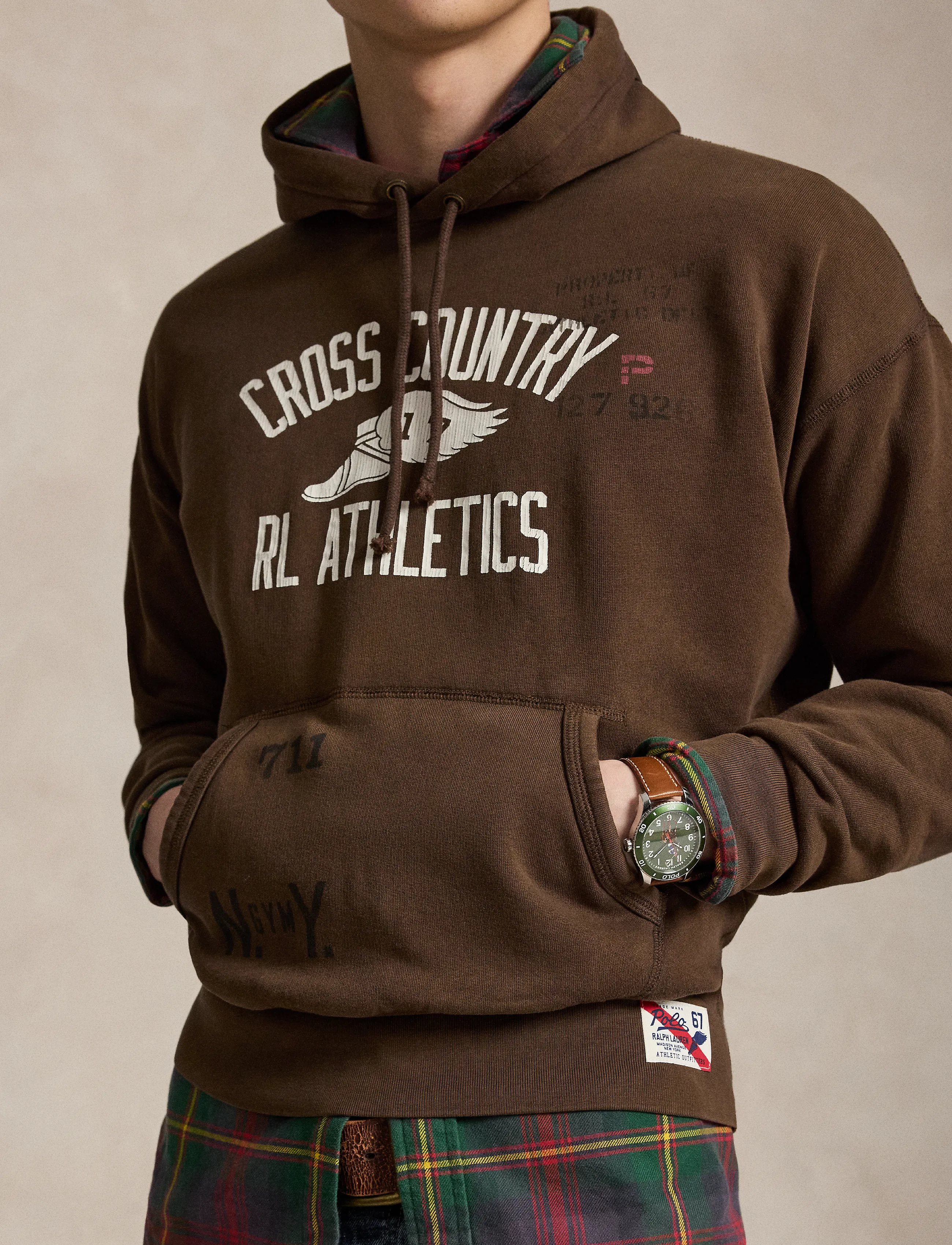 Polo Ralph Lauren Vintage Fit Fleece Graphic Hoodie herr – bild 4