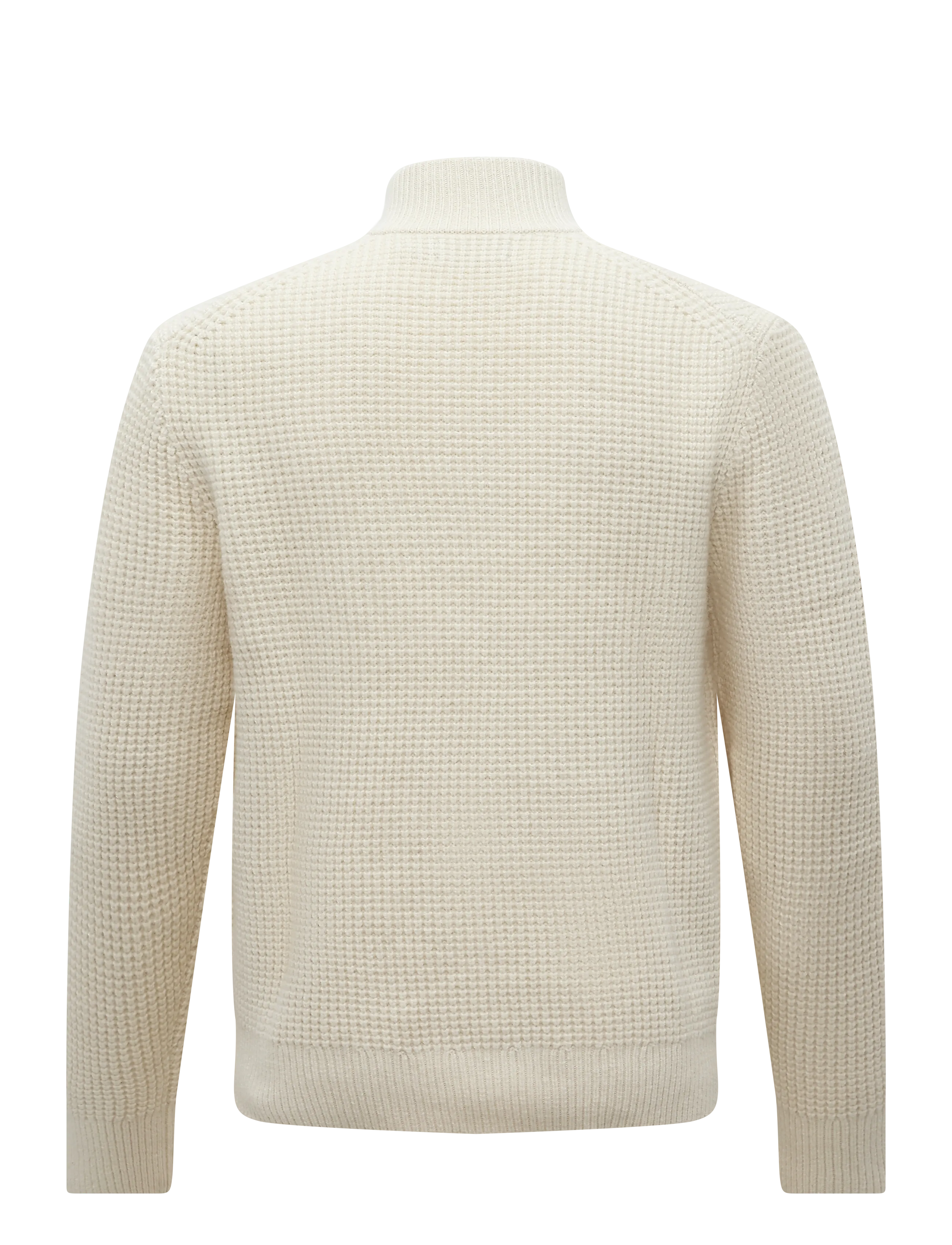 Polo Ralph Lauren - Waffle-Knit Wool-Cotton Sweater - half zip-trøjer - andover cream - 3