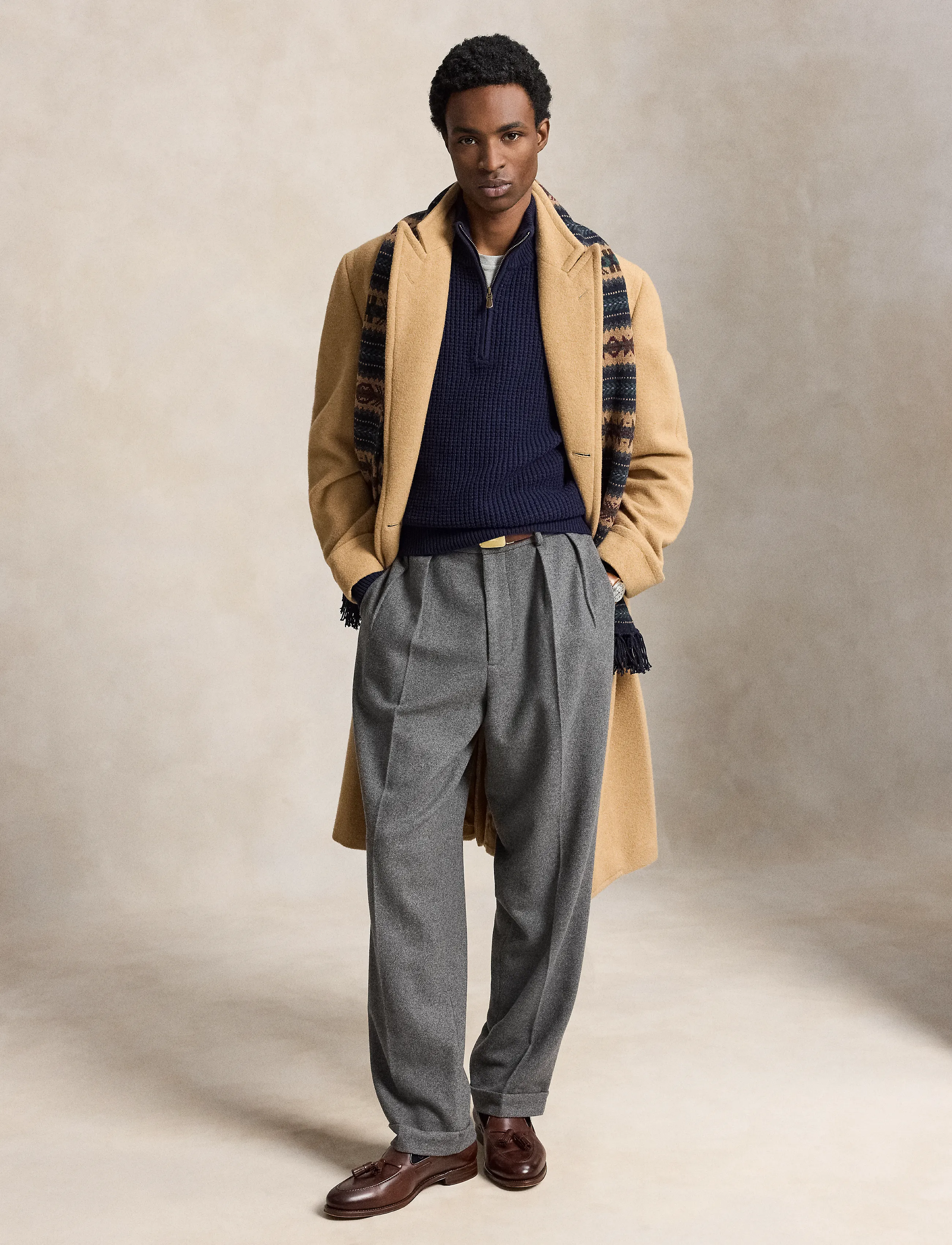 Polo Ralph Lauren - Waffle-Knit Wool-Cotton Sweater - hunter navy - 4