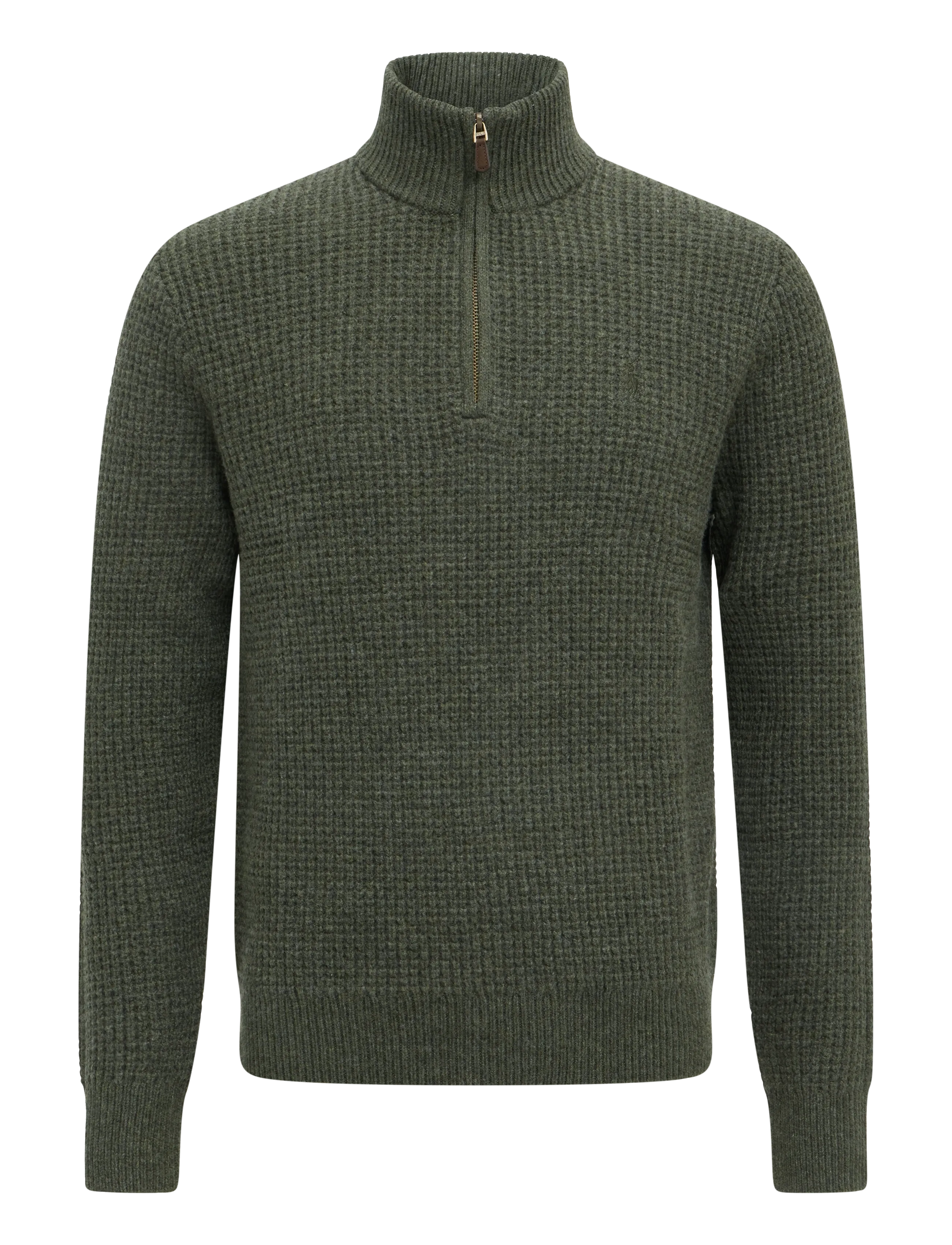 Polo Ralph Lauren Waffle-Knit Wool-Cotton Sweater - Designers - OLIVE SHRUB HEATH / khaki/green