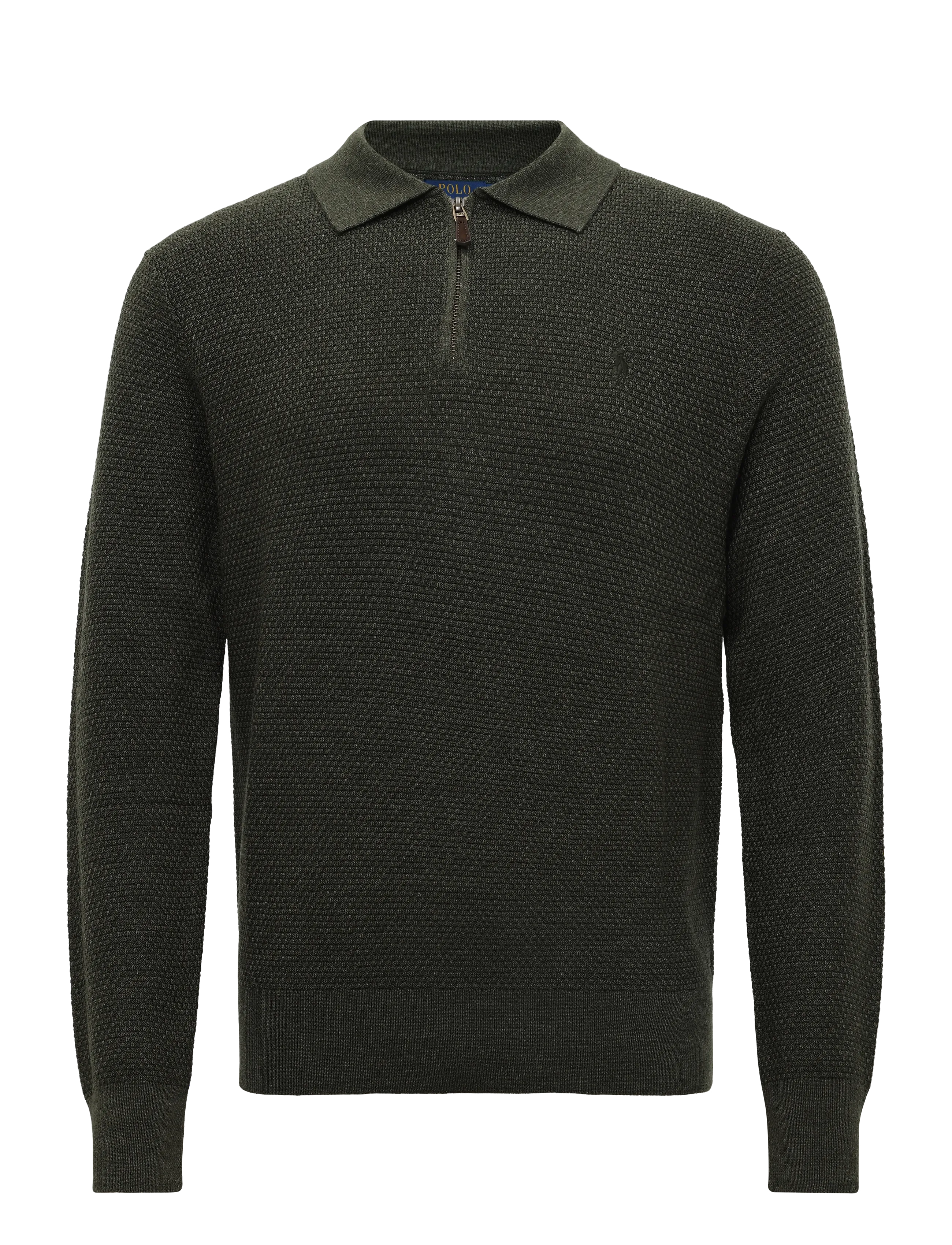 Polo Ralph Lauren Washable Wool Polo-Collar Sweater - New arrivals - CARGO OLIVE HEATH / khaki/green