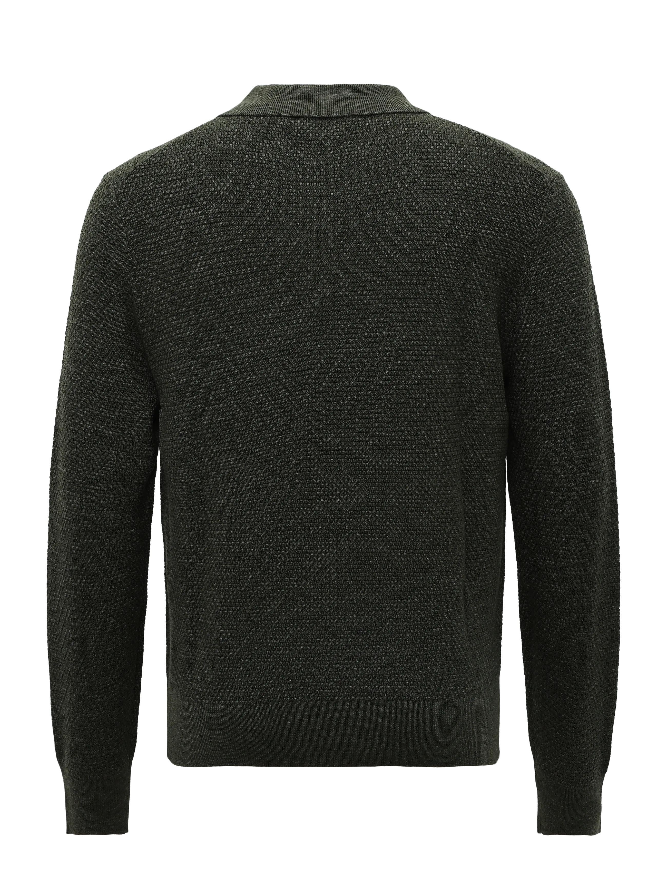 Polo Ralph Lauren - Washable Wool Polo-Collar Sweater - half zip-trøjer - cargo olive heath - 3