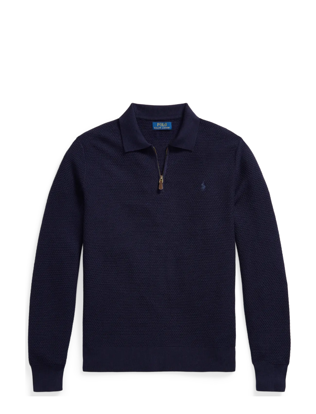 Polo Ralph Lauren Washable Wool Polo-Collar Sweater - Riided - HUNTER NAVY / navy