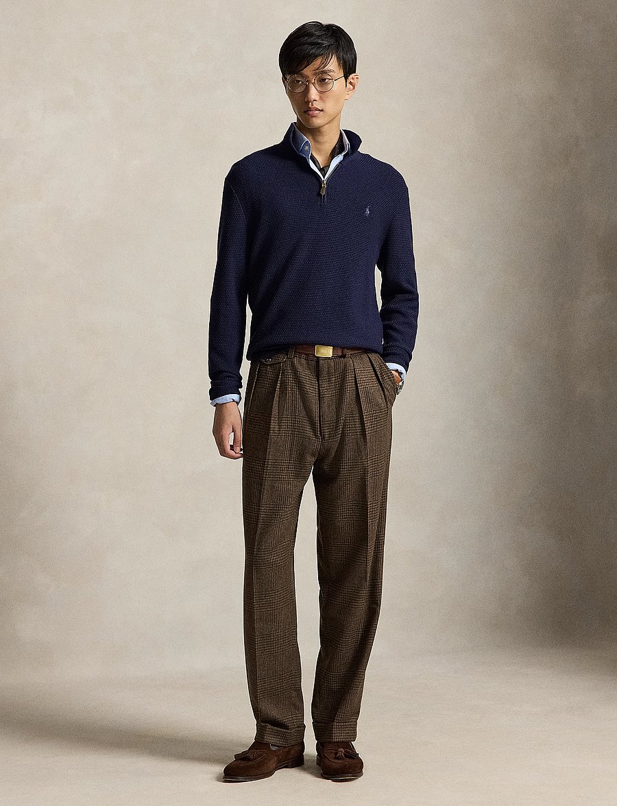 Polo Ralph Lauren - Washable Wool Polo-Collar Sweater - tõmblukk-kaelusega dressipluusid - hunter navy - 5