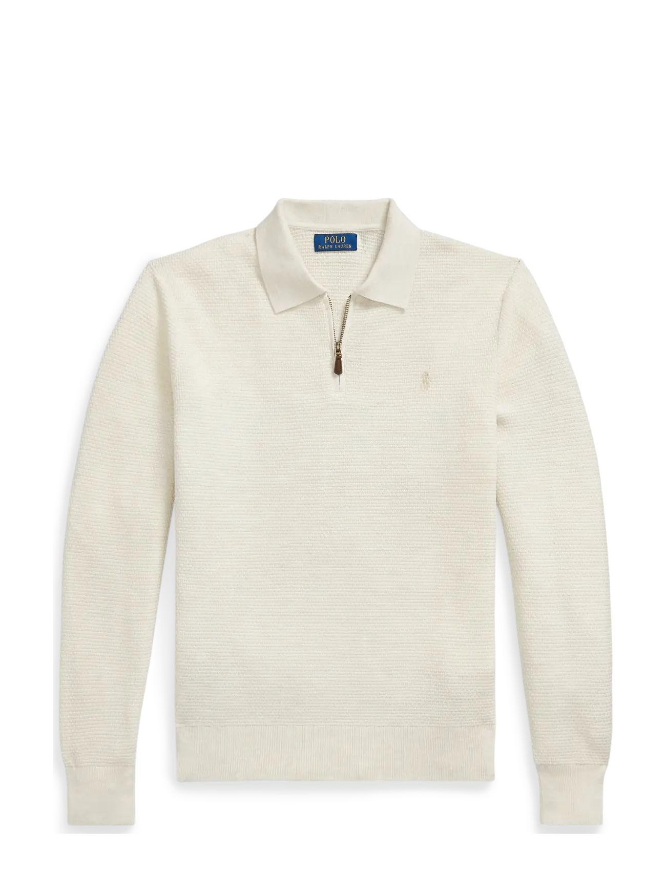 Polo Ralph Lauren Washable Wool Polo-Collar Sweater - Polo Ralph Lauren - TRIFLE CREAM HEAT / cream