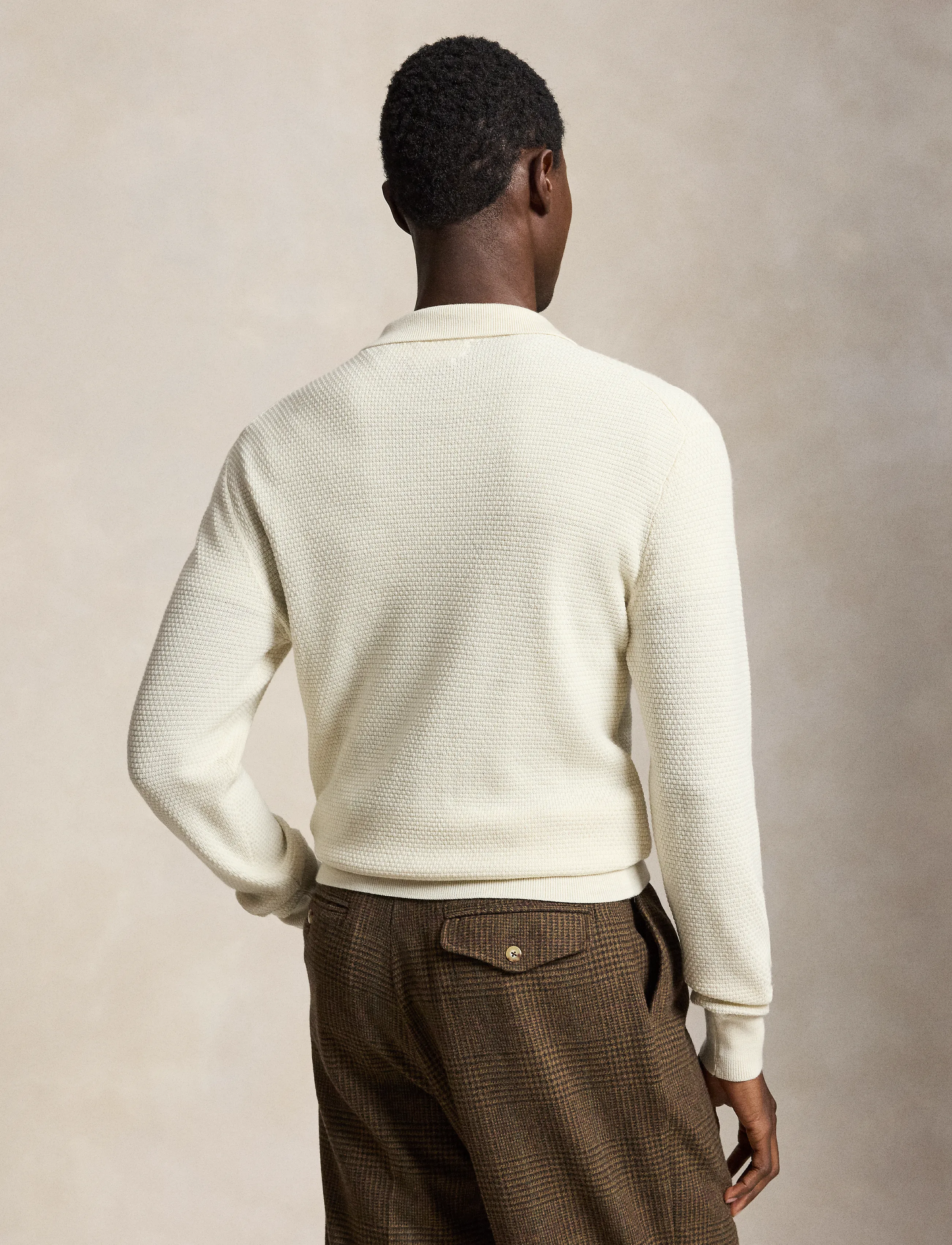 Polo Ralph Lauren - Washable Wool Polo-Collar Sweater - trifle cream heat - 2