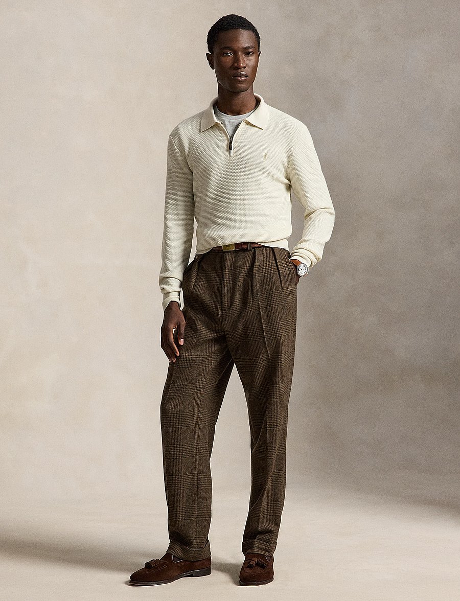 Polo Ralph Lauren - Washable Wool Polo-Collar Sweater - half zip-trøjer - trifle cream heat - 3