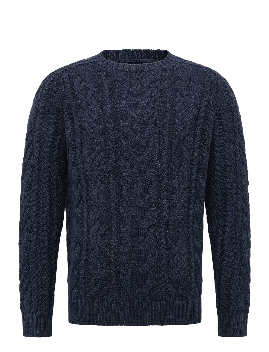 Polo Ralph Lauren - Aran-Knit Cotton Sweater - rundhals - navy combo - 2