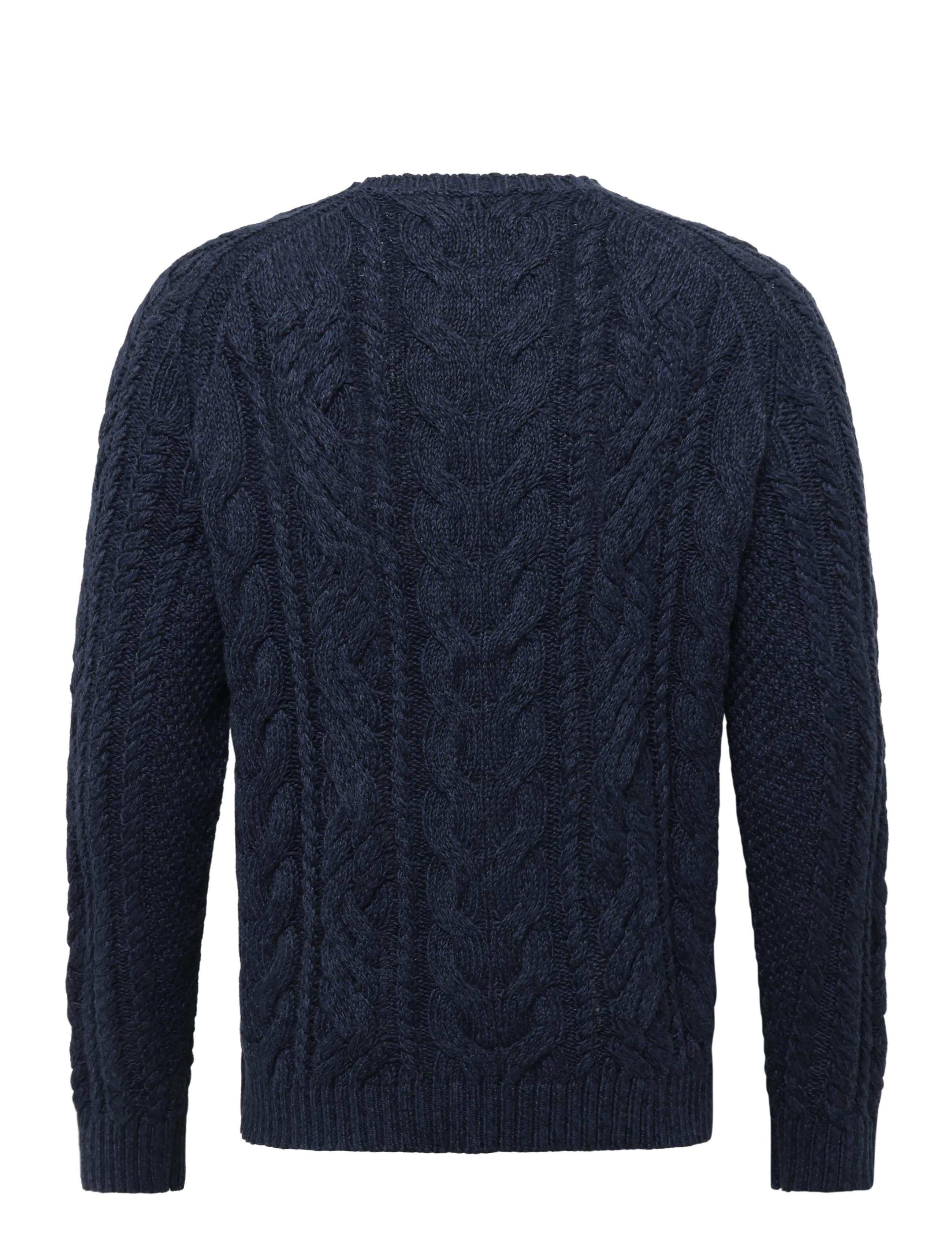Polo Ralph Lauren - Aran-Knit Cotton Sweater - rundhals - navy combo - 3